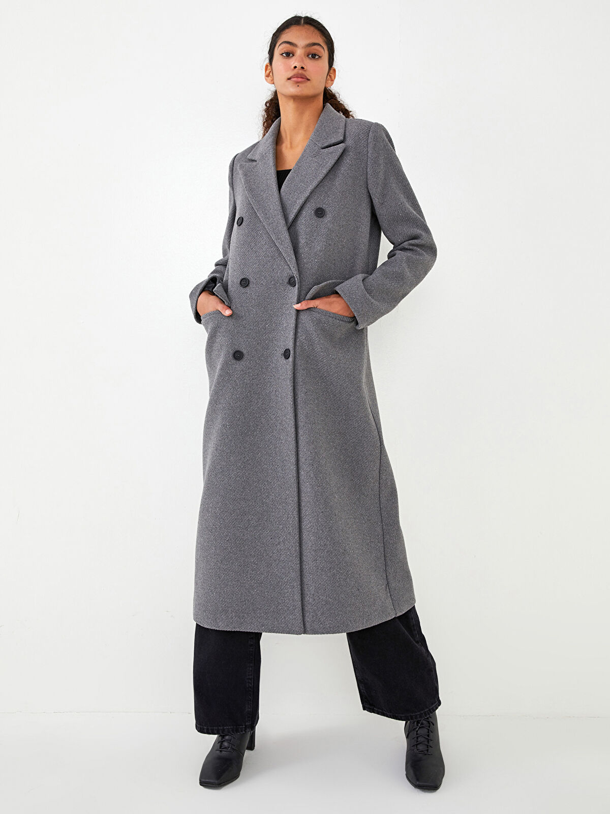 ジャケット・アウター LIDNM SHAWL COLLAR COAT Lsize Linen Blend Shawl Collar Jacket