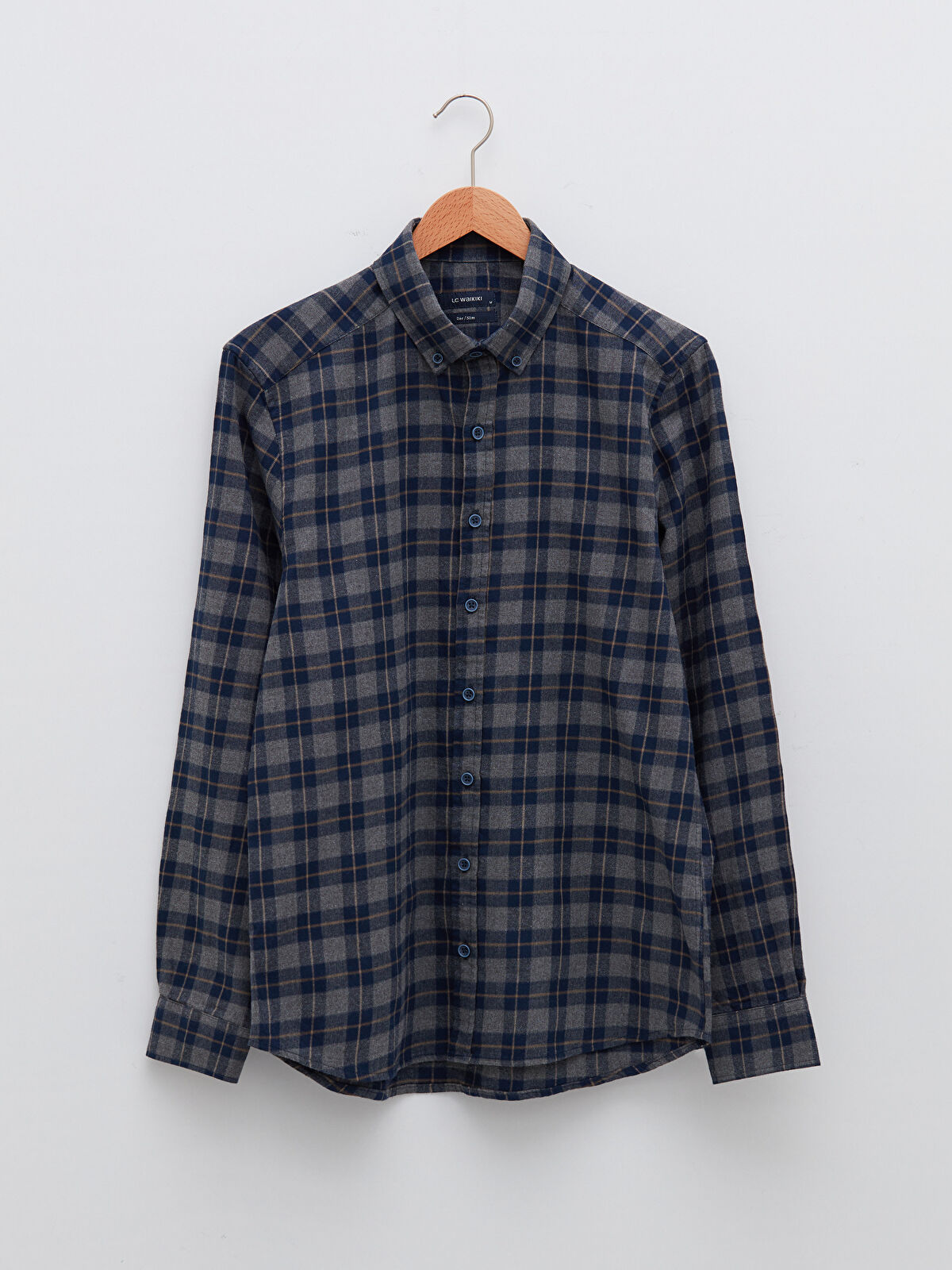 LCWAIKIKI Classic Slim Fit Long Sleeve Plaid Twill Men's