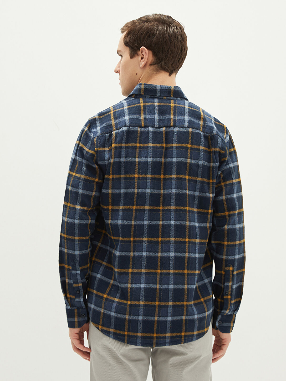 LCWAIKIKI Classic Regular Fit Long Sleeve Plaid Men's