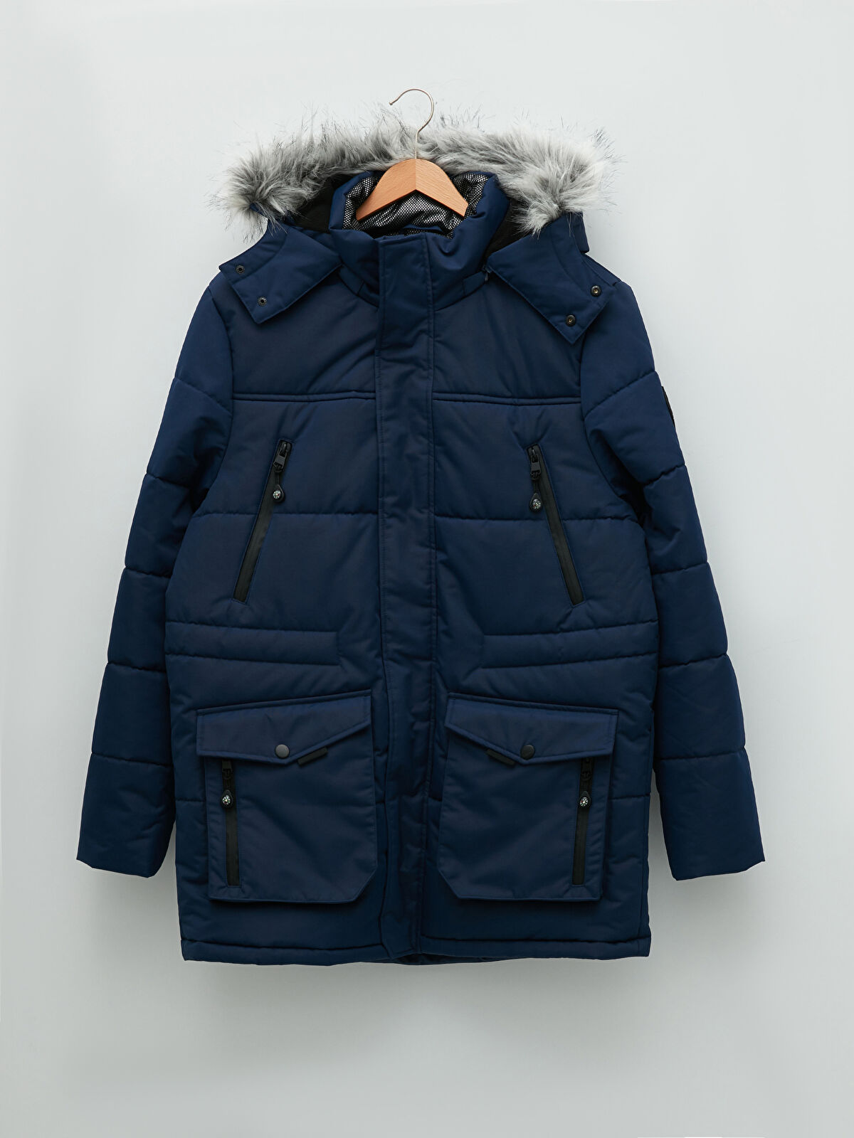 Parka 837k様 LCW OUTDOOR Thick Men's Parka with Hooded Standard Pattern