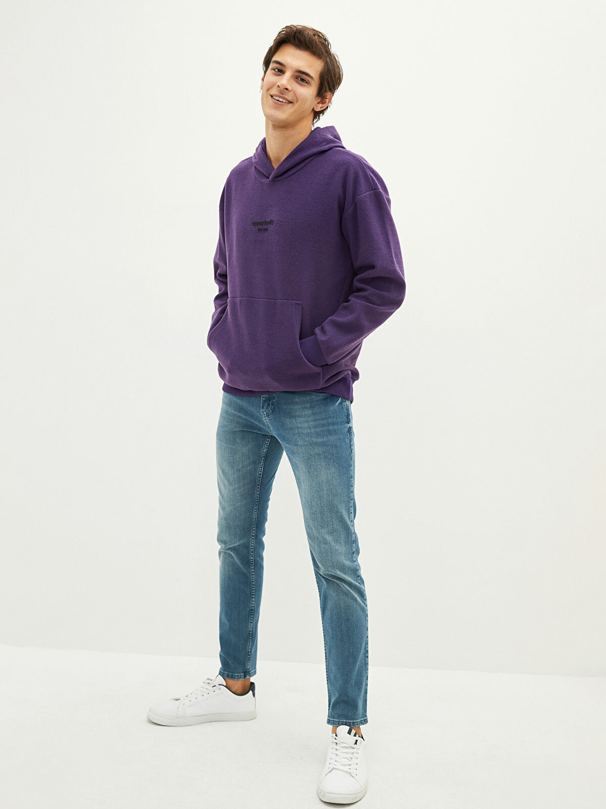 XSIDE Long Sleeve Printed Men's Thick Hoodie -W18707Z8-HLH