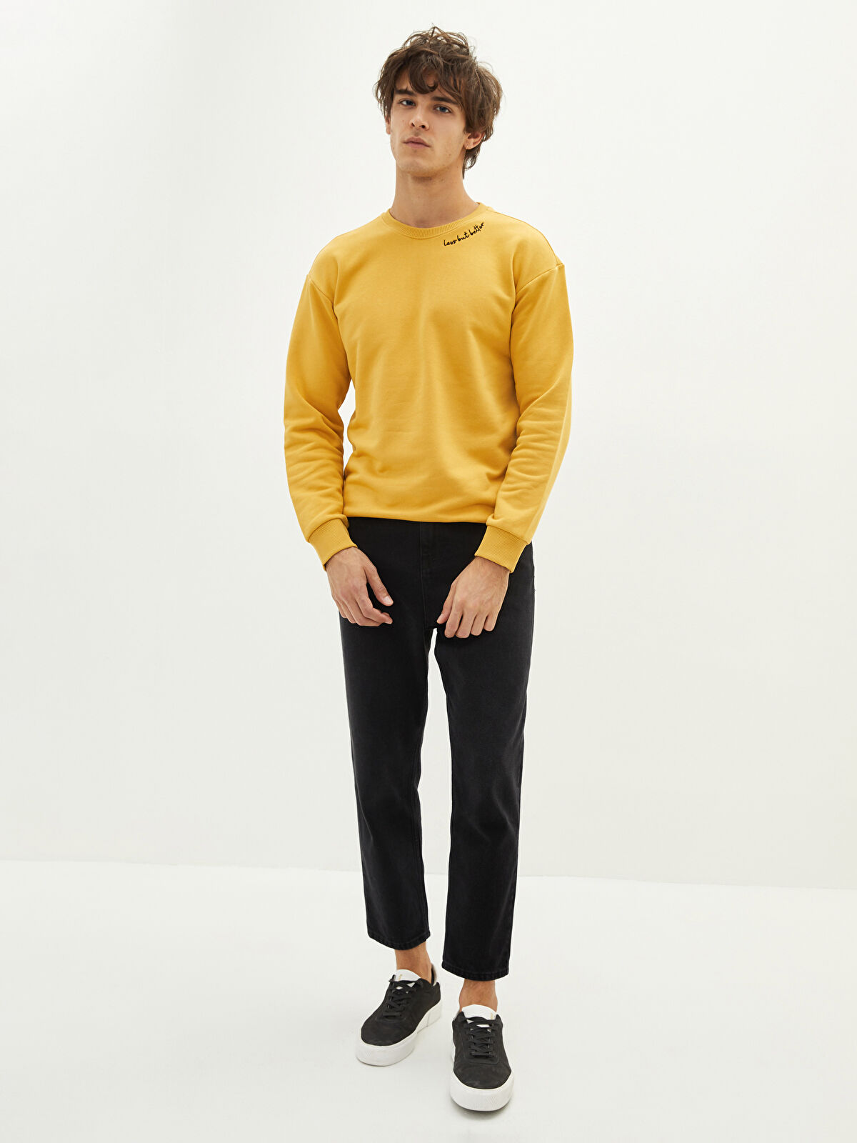 XSIDE Crew Neck Printed Men's Thick Sweatshirt -W19997Z8-GCY