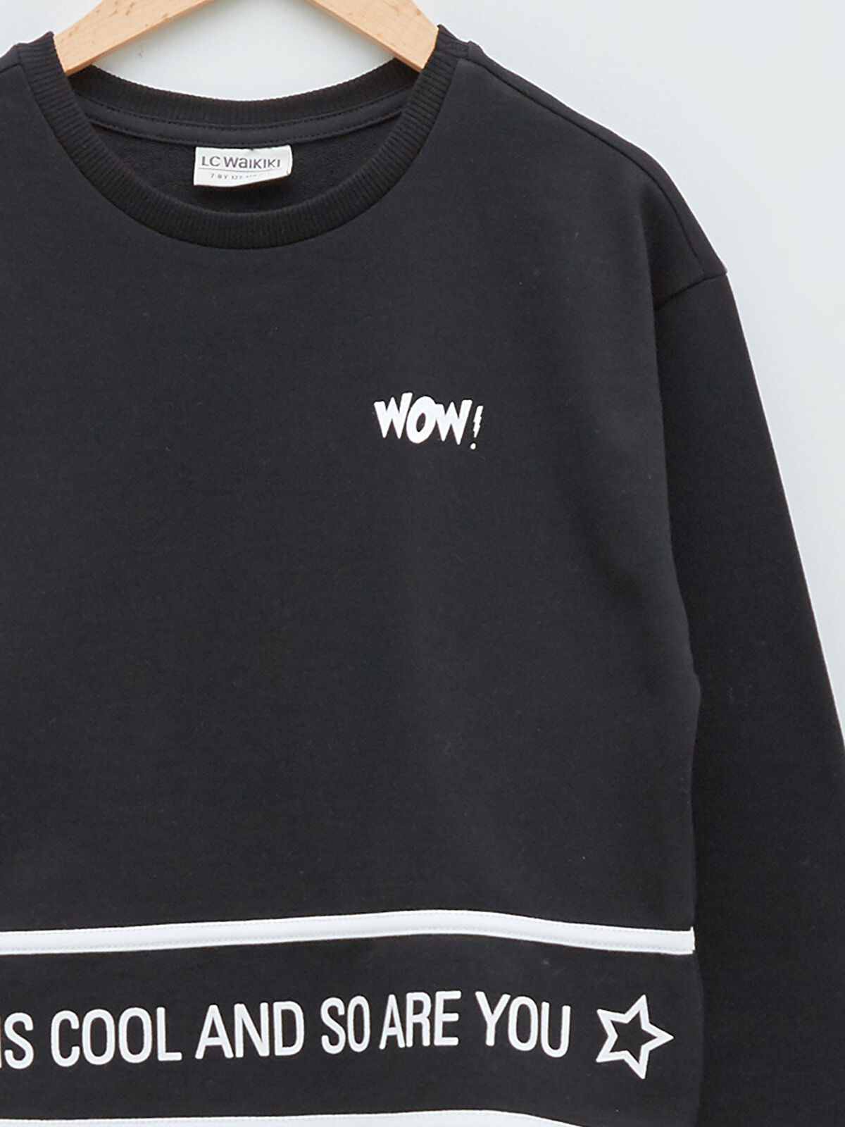 キッズ　SMOOTHY x WDS CREW NECK SWEAT SHIRT LCW Kids Crew Neck Letter Printed Long Sleeve Girl's