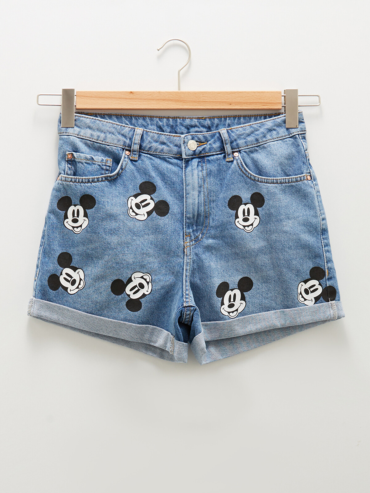 XSIDE Slim Fit Mickey Mouse Printed Pocket Detailed Women's Jean