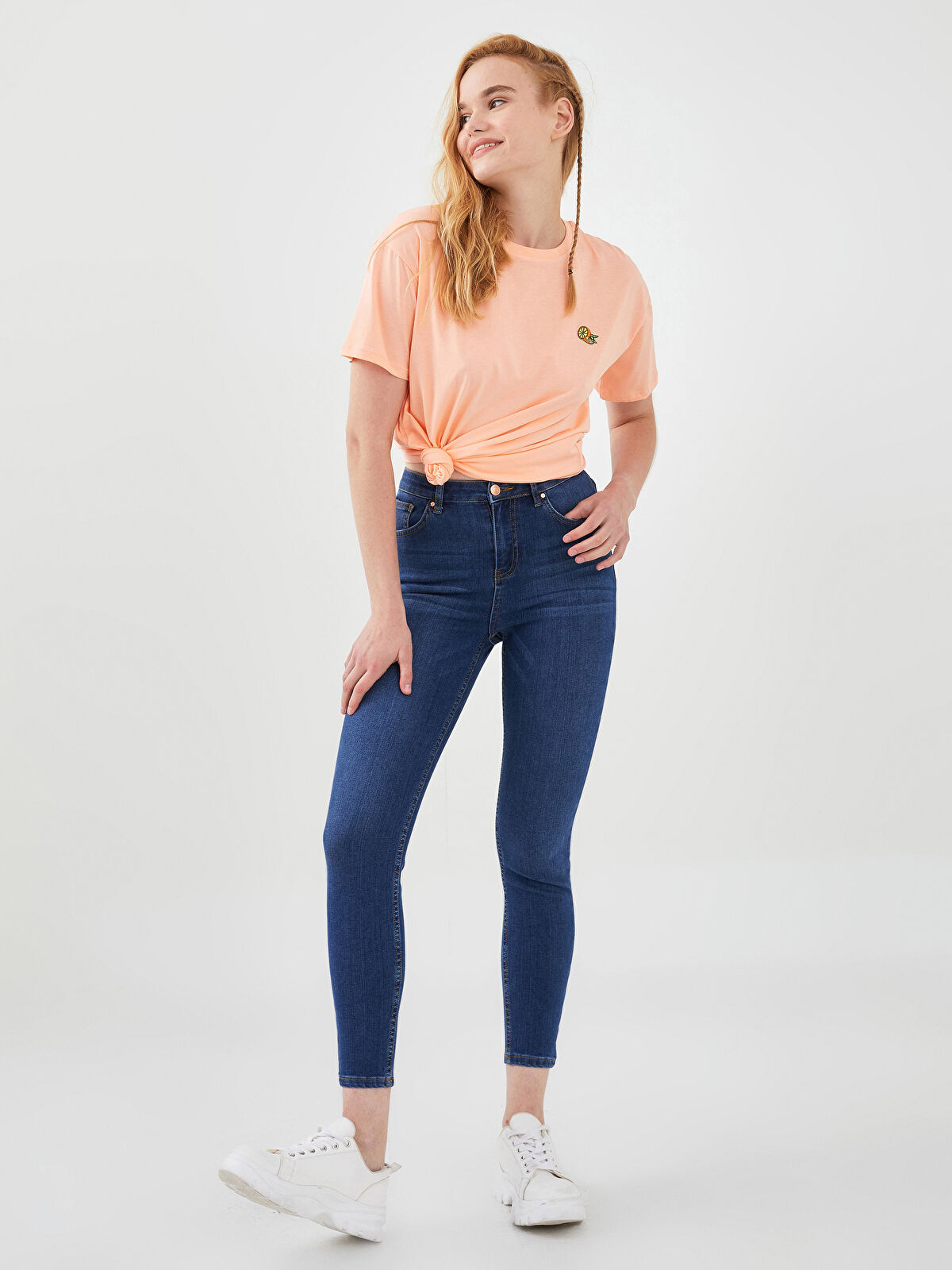 Joan。 XSIDE Ekstra Dar Fit Cep Detaylı Kadın Jean Pantolon -W1ID72Z8-PB7