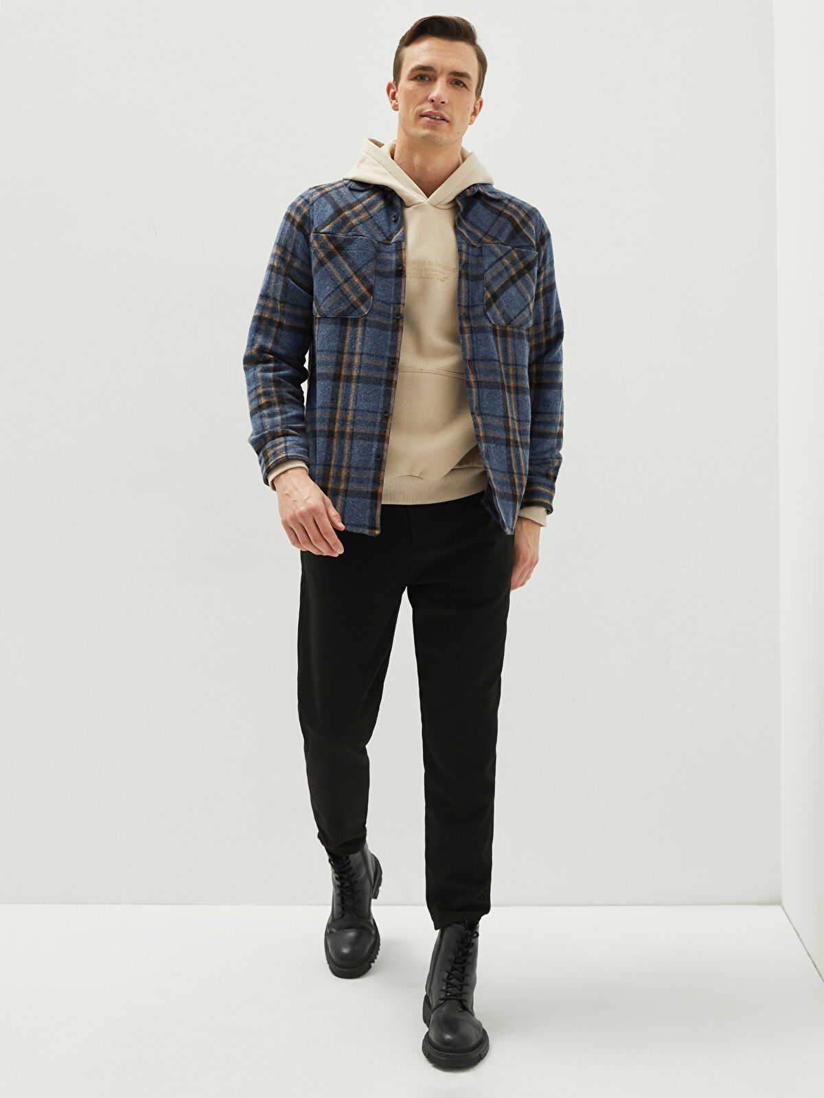 LCW Vision Relaxed Fit Long Sleeve Plaid Men's Lumberjack