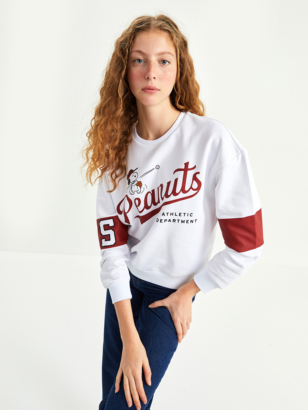 XSIDE Crew Neck Snoopy Printed Women's Thick Sweatshirt - W1LE31Z8