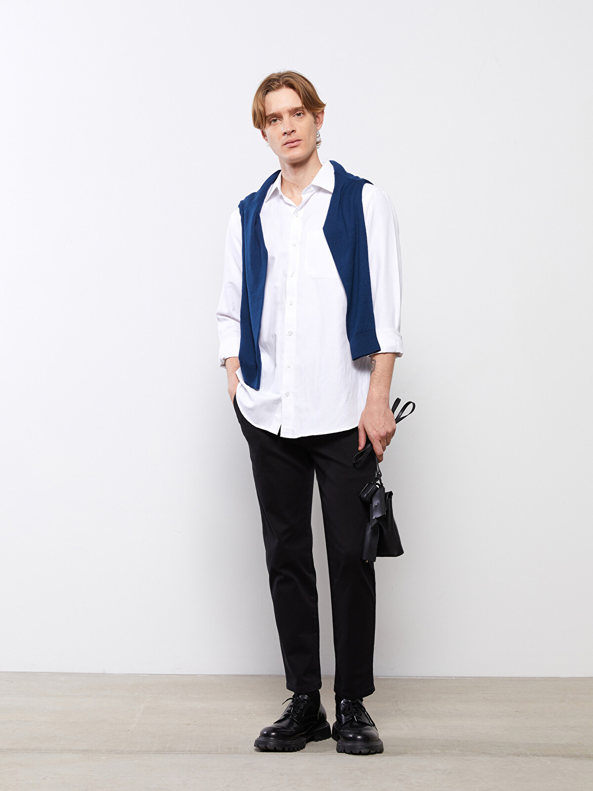 LCWAIKIKI Classic Siyah Tapered Fit Gabardin Erkek Chino Pantolon
