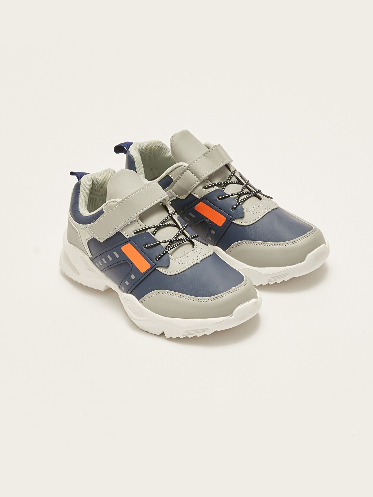 LCW STEPS Color Block Laces & Hook-and-Loop Boys' Sneakers