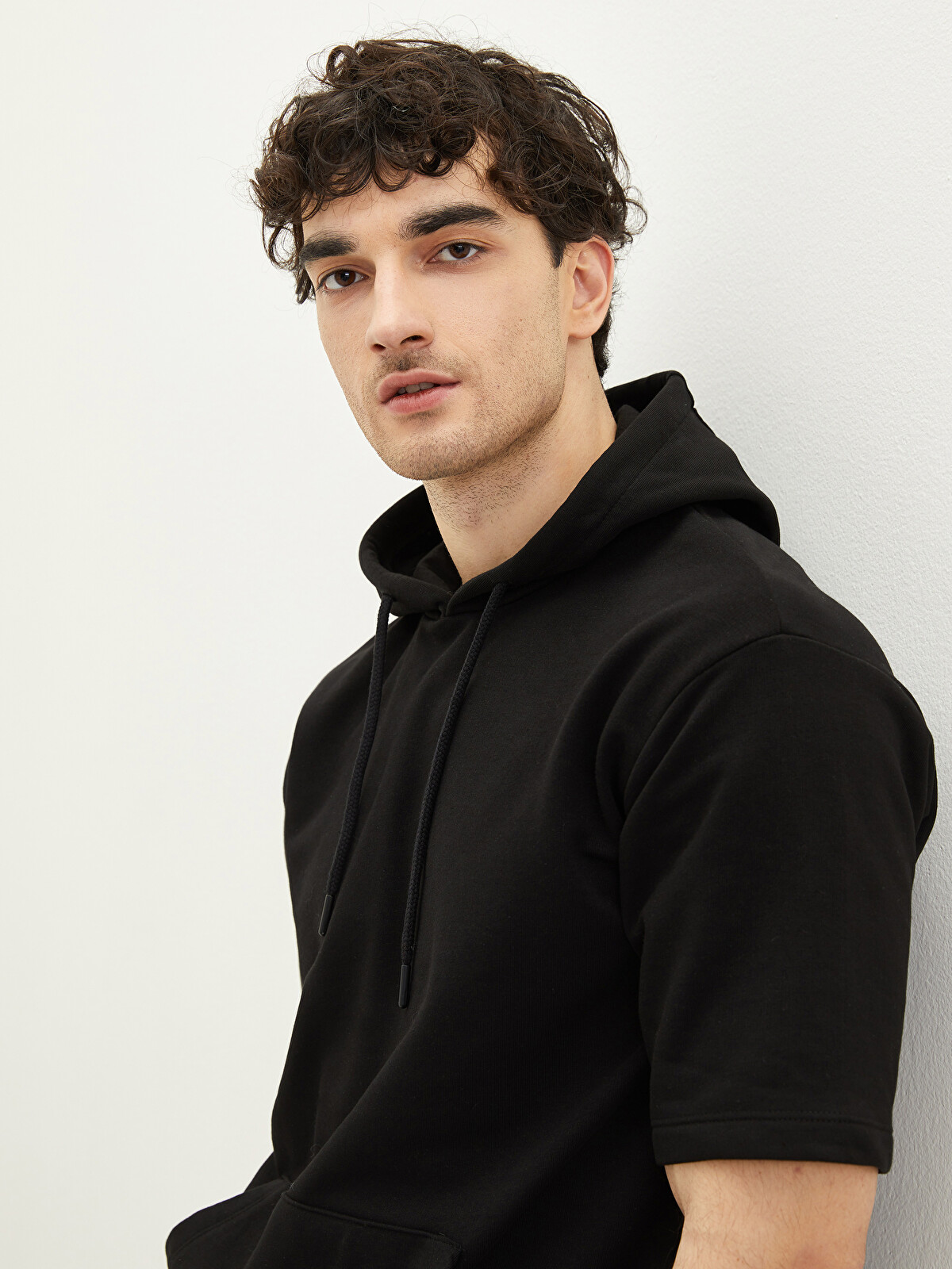 XSIDE Kısa Kollu Erkek Hoodie - S23503Z8-CVL | LC Waikiki