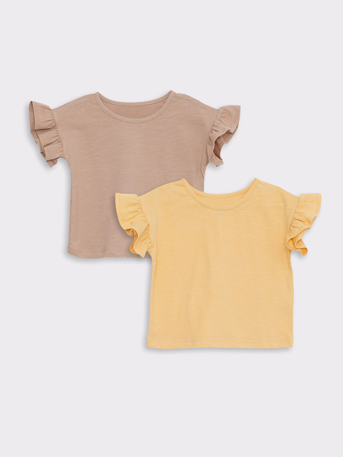 LCW baby Crew Neck Short Sleeve Cotton Baby Girl T-Shirt 2