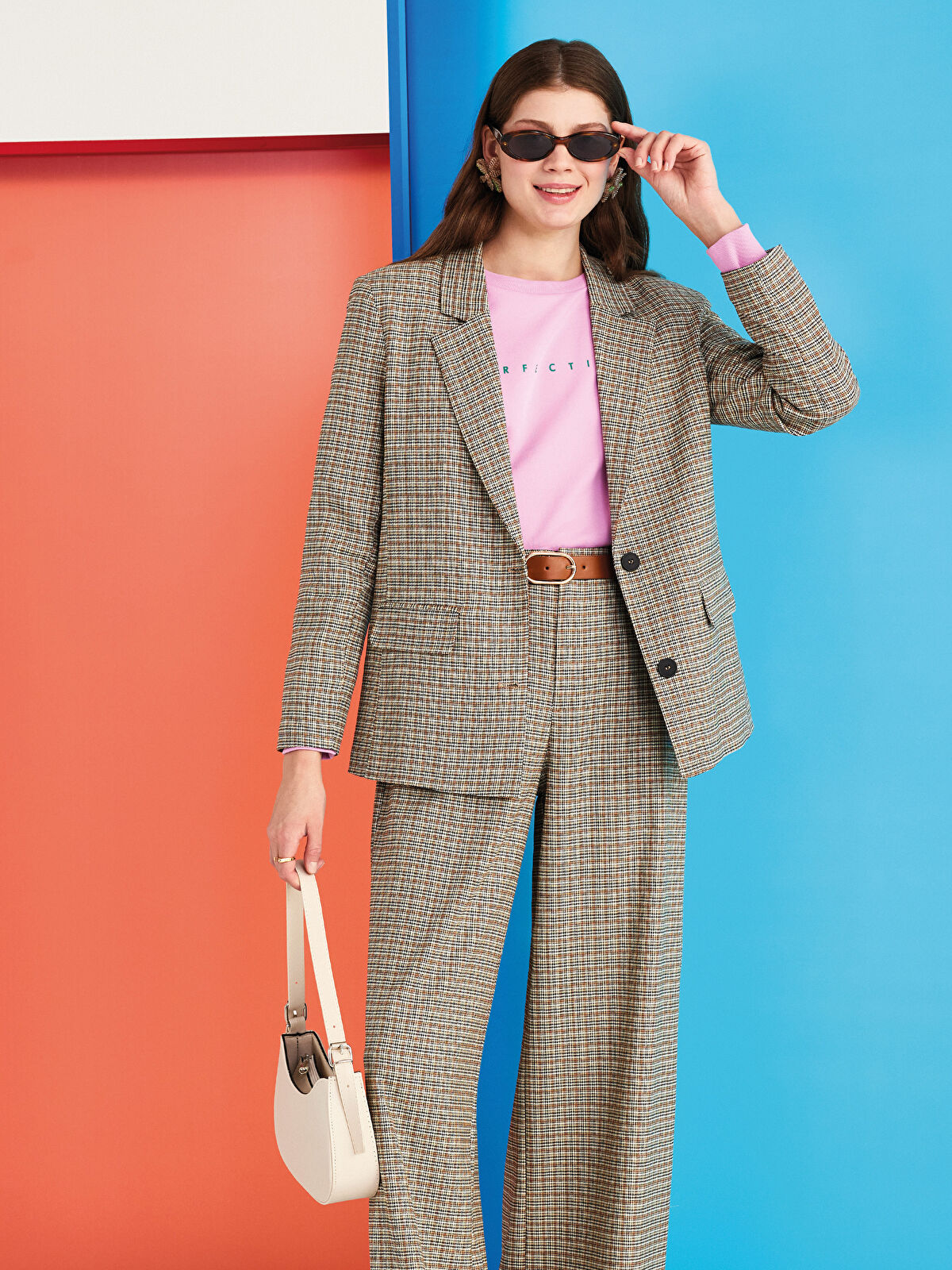 LC Waikiki Buttoned Plaid Long Sleeve Women's Jacket