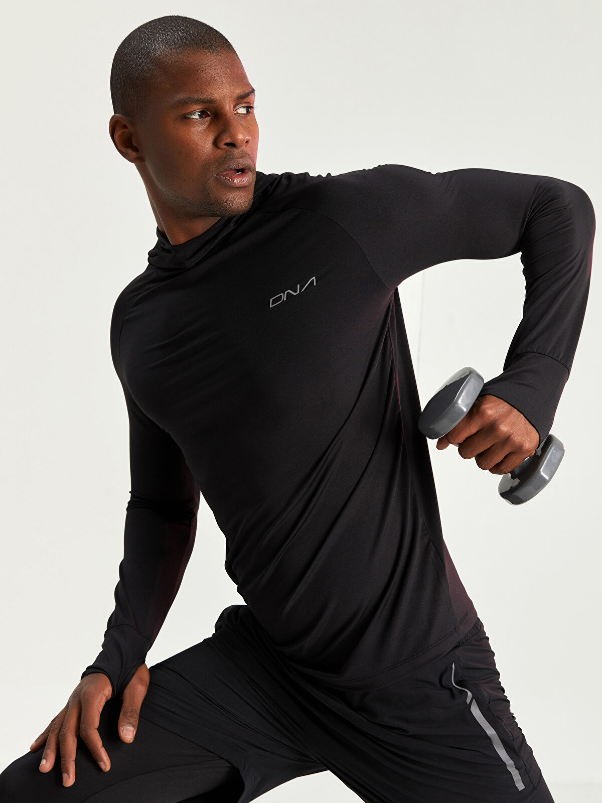 XSIDE ACTIVE Kapüşonlu Uzun Kollu Erkek Spor Tişört -S2CE81Z8-CVL