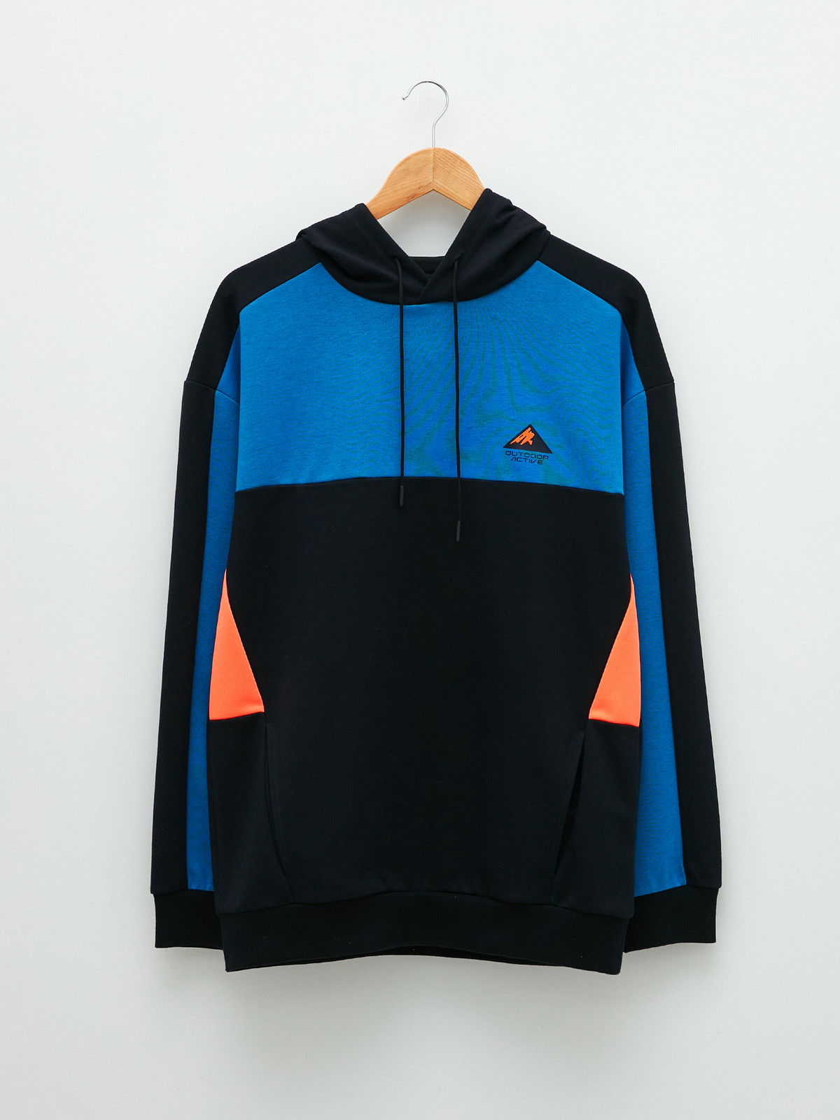 XSIDE ACTIVE Hooded Long Sleeve Color Block Men's Sports Hoodie