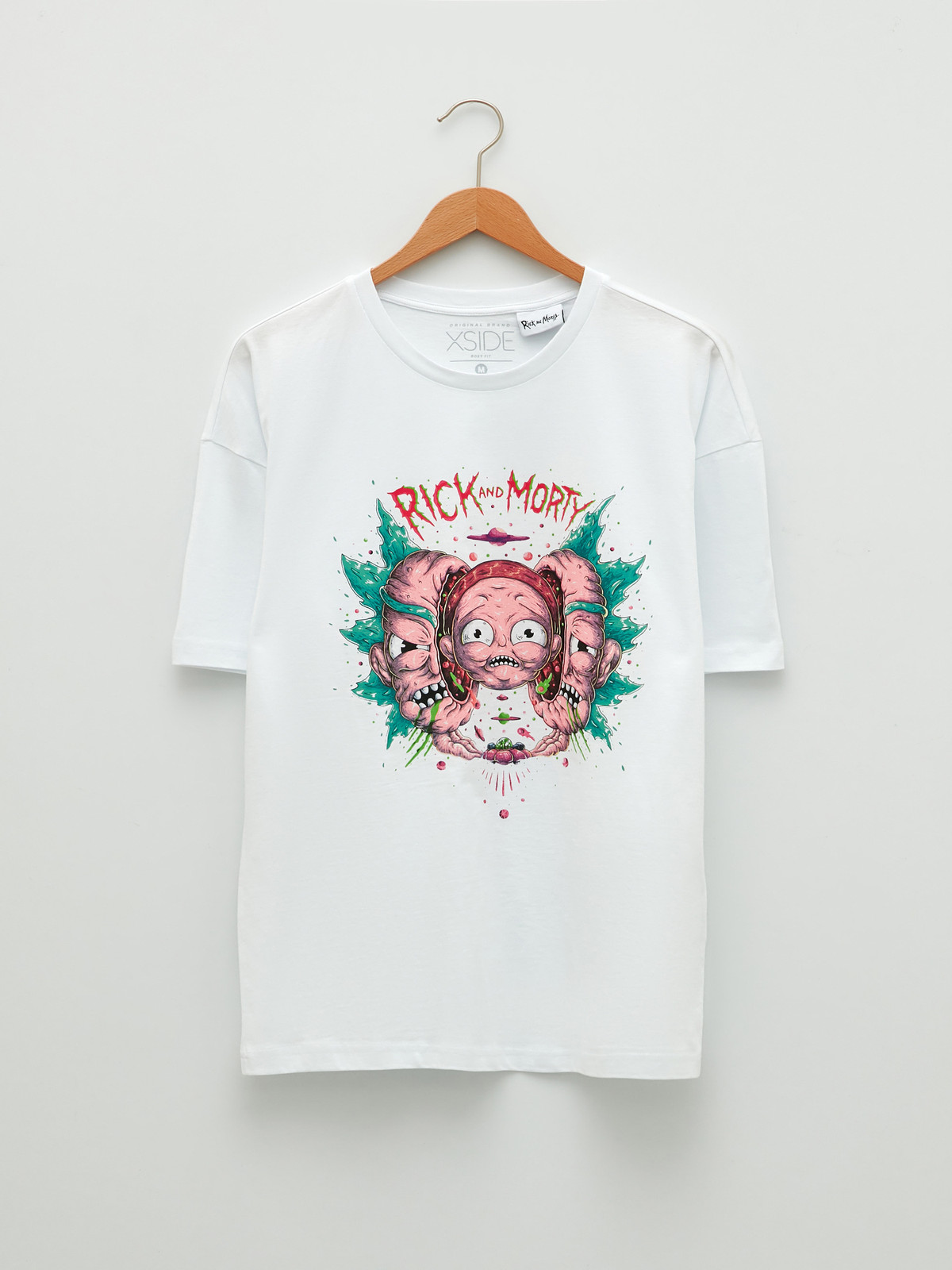 XSIDE Crew Neck Short Sleeve Rick And Morty Printed Jersey Men's T