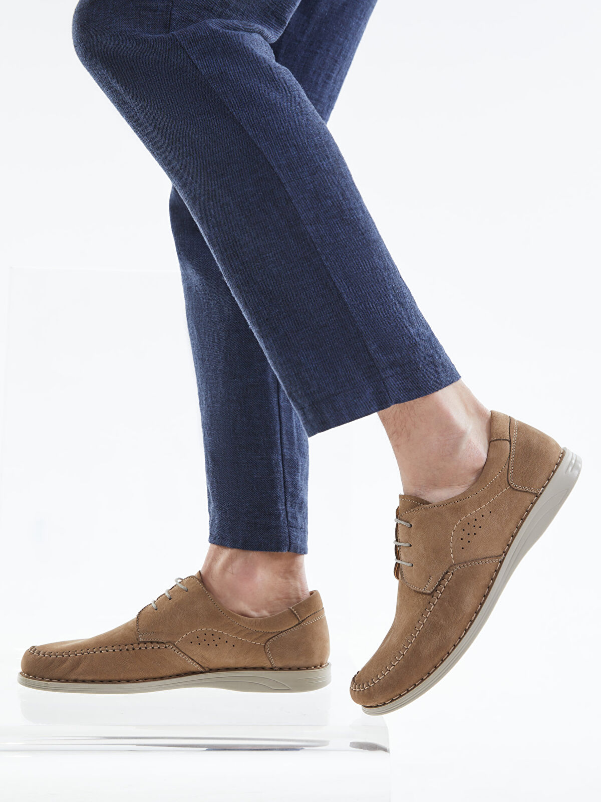 LCW STEPS Hakiki Deri Bağcıklı Erkek Loafer Ayakkabı - S2FM00Z8