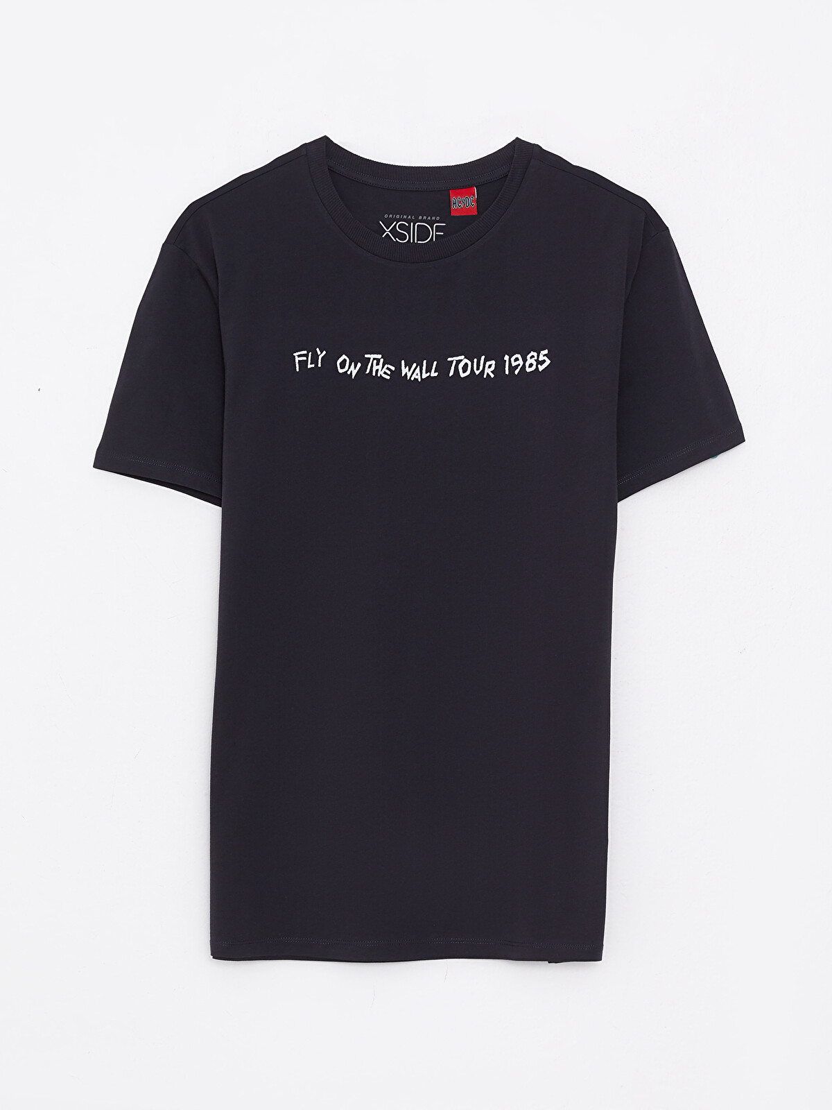 XSIDE Crew Neck Short Sleeve AC/DC Printed Jersey Men's T-Shirt
