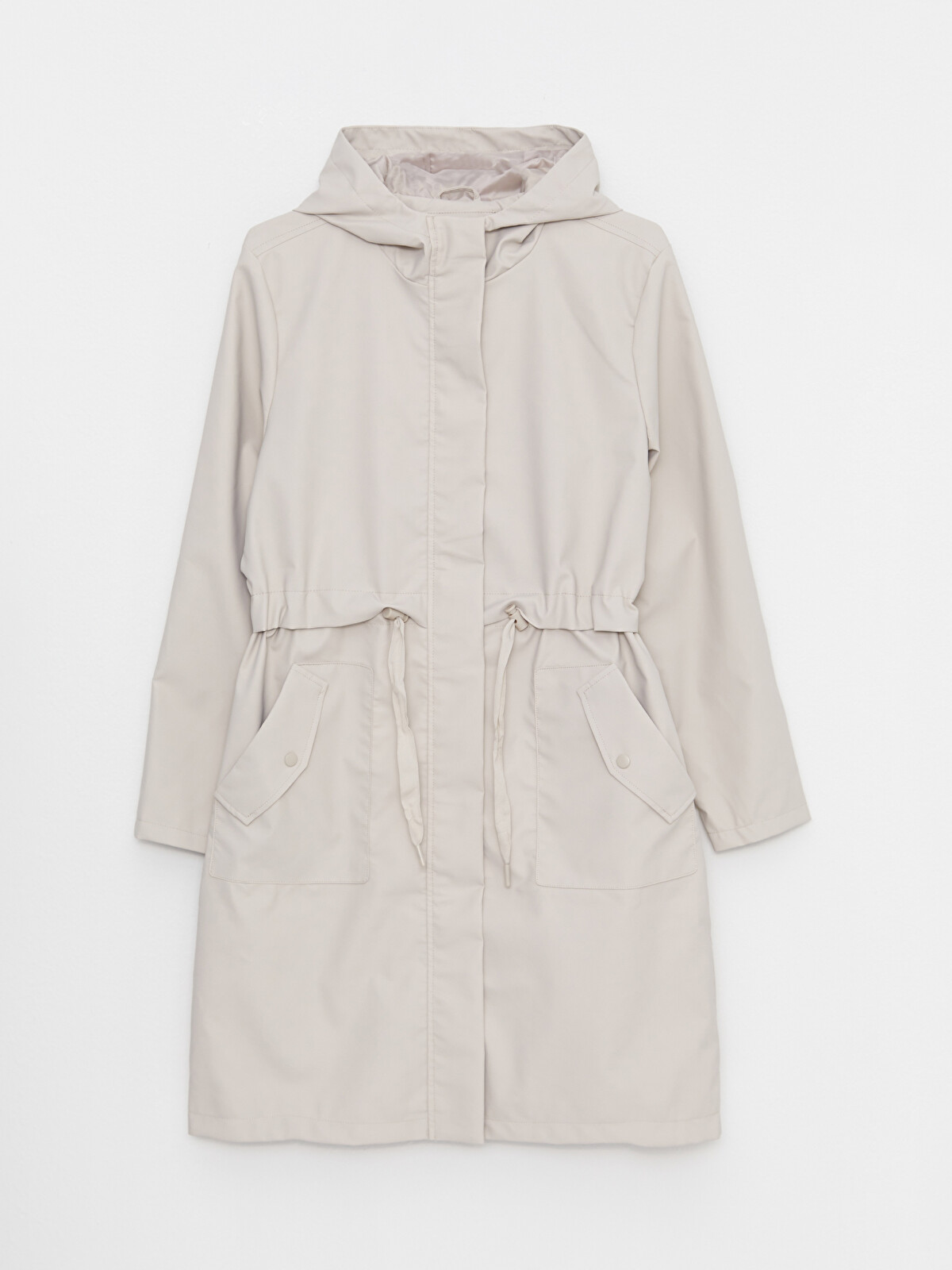 LCWAIKIKI Classic Women's Hooded Plain Raincoat - W20056Z8-CTL