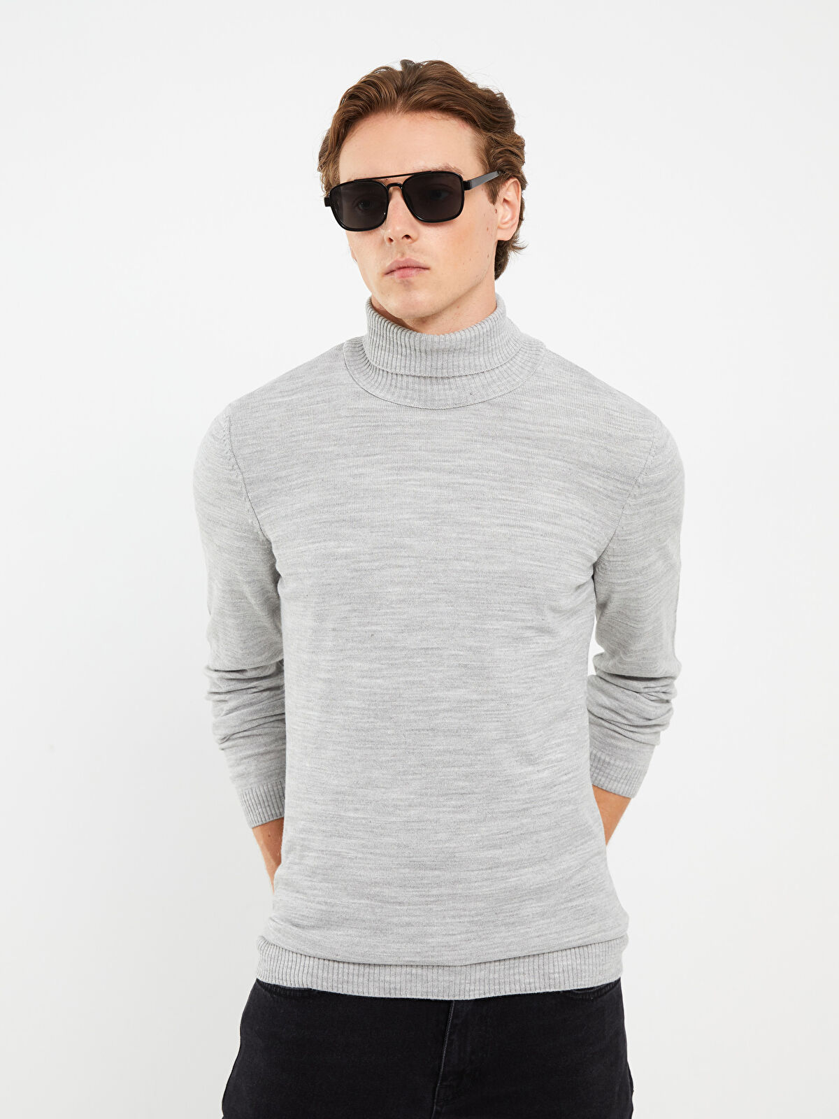 LCW Vision Turtleneck Long Sleeve Men's Knitwear Sweater