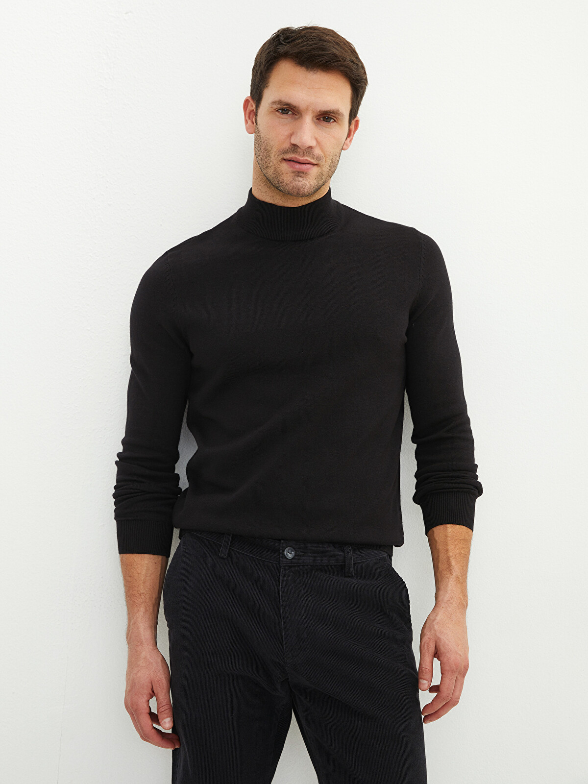 LCWAIKIKI Basic Turtleneck Long Sleeve Men's Knitwear Sweater