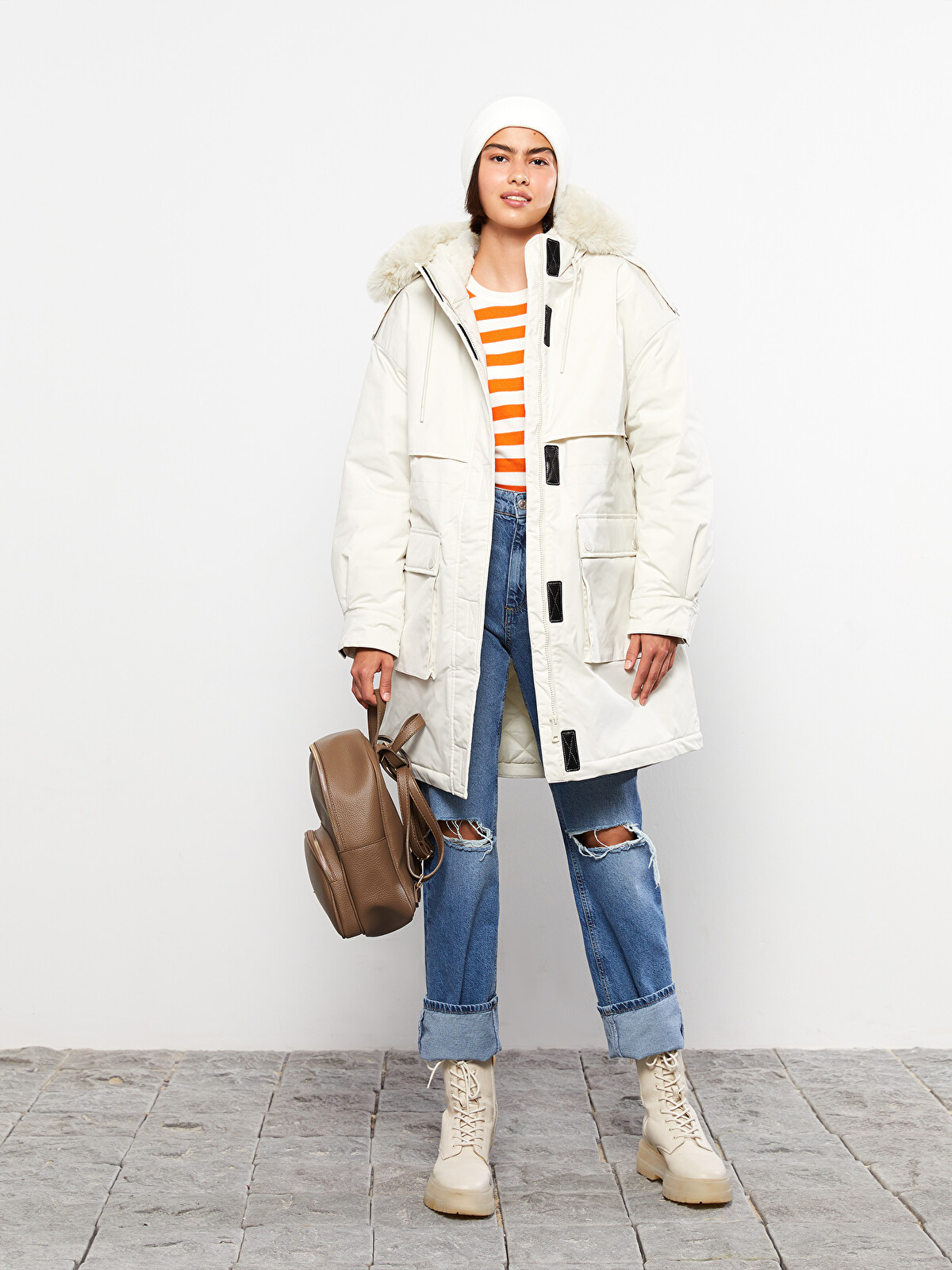 LCW Vision Hooded Neck Regular Long Sleeve Women's Parka