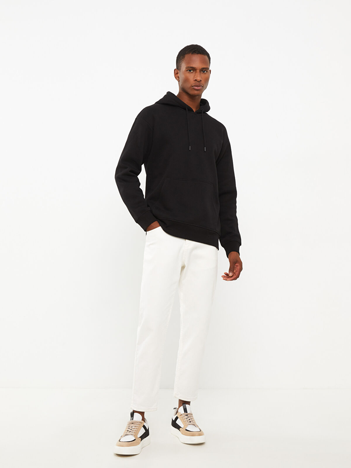 XSIDE Long Sleeve Men's Thick Hoodie -W23123Z8-CVL - LC Waikiki