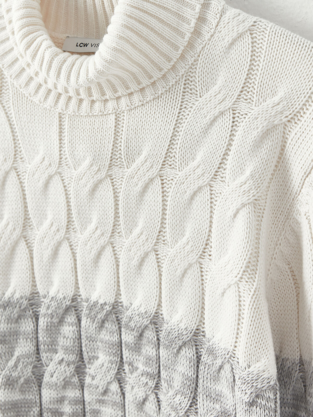 Turtleneck Long Sleeve Color Block Men's Knitwear Sweater