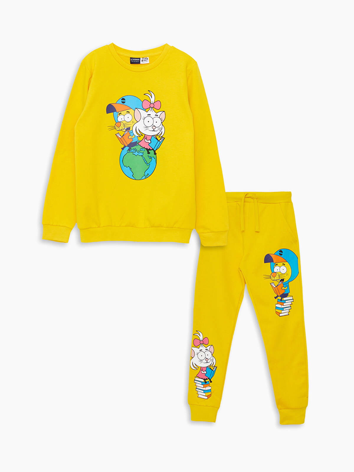 youページ LCW Kids Bisiklet Yaka Kral Şakir Baskılı Uzun Kollu Erkek Çocuk