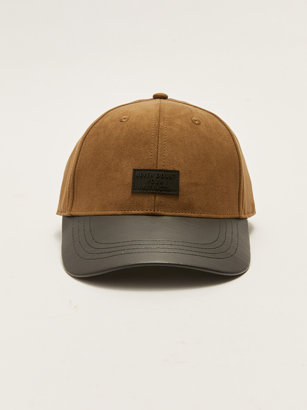 LCW ACCESSORIES Label Printed Suede Men's Cap Hat - W24905Z8-CRR