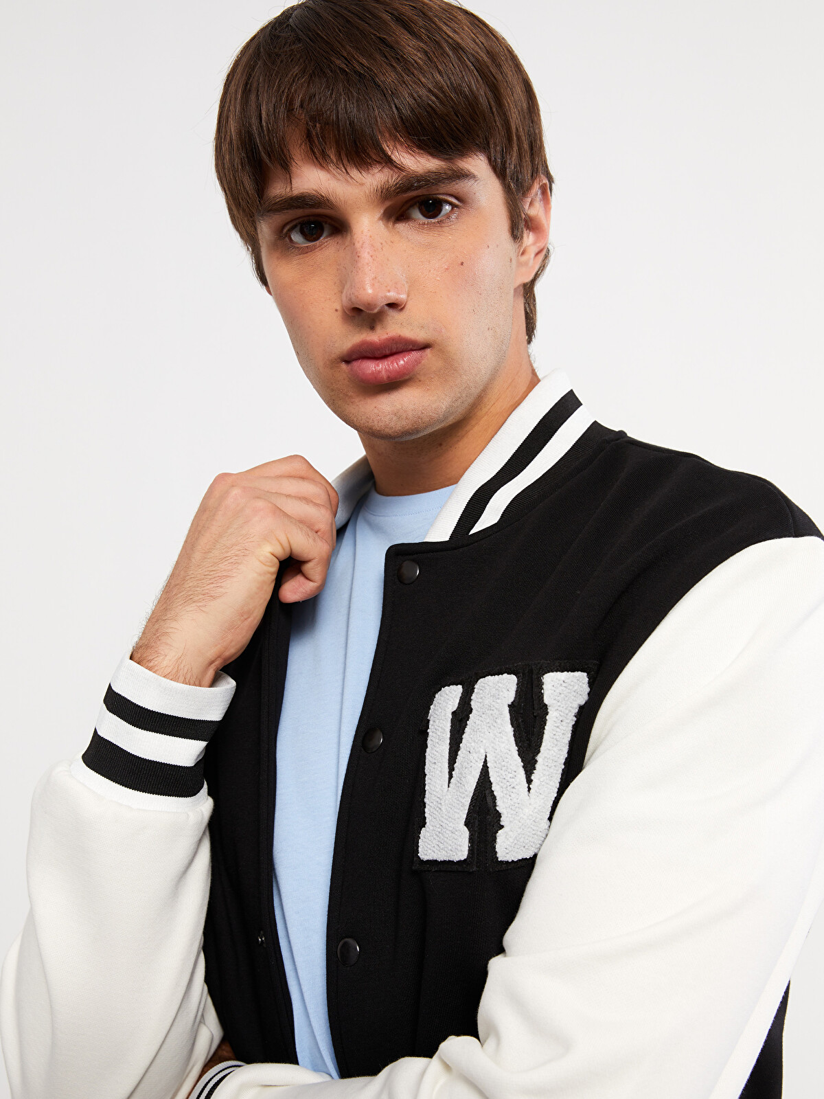 XSIDE Standard Fit College Collar Bomber Men's Coat - W25353Z8-CVL
