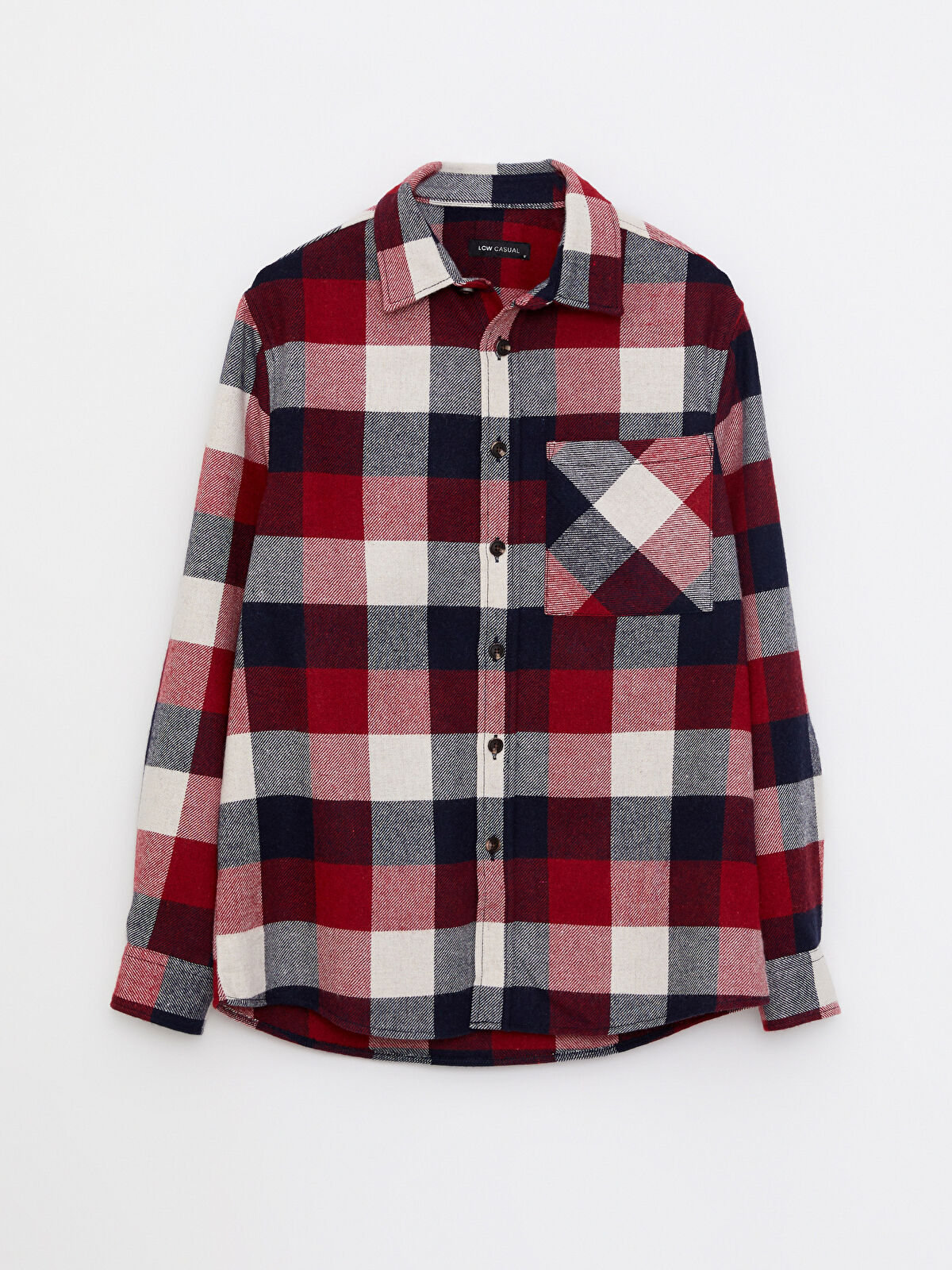 セリー様へ♥ XSIDE Regular Fit Long Sleeve Plaid Men's Flannel Shirt