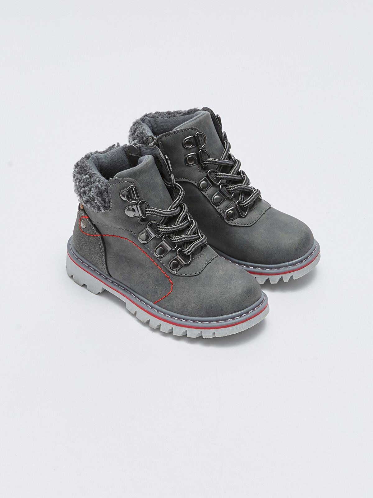 LCW STEPS Leather Look Lace-Up and Zipper Baby Boy Boots