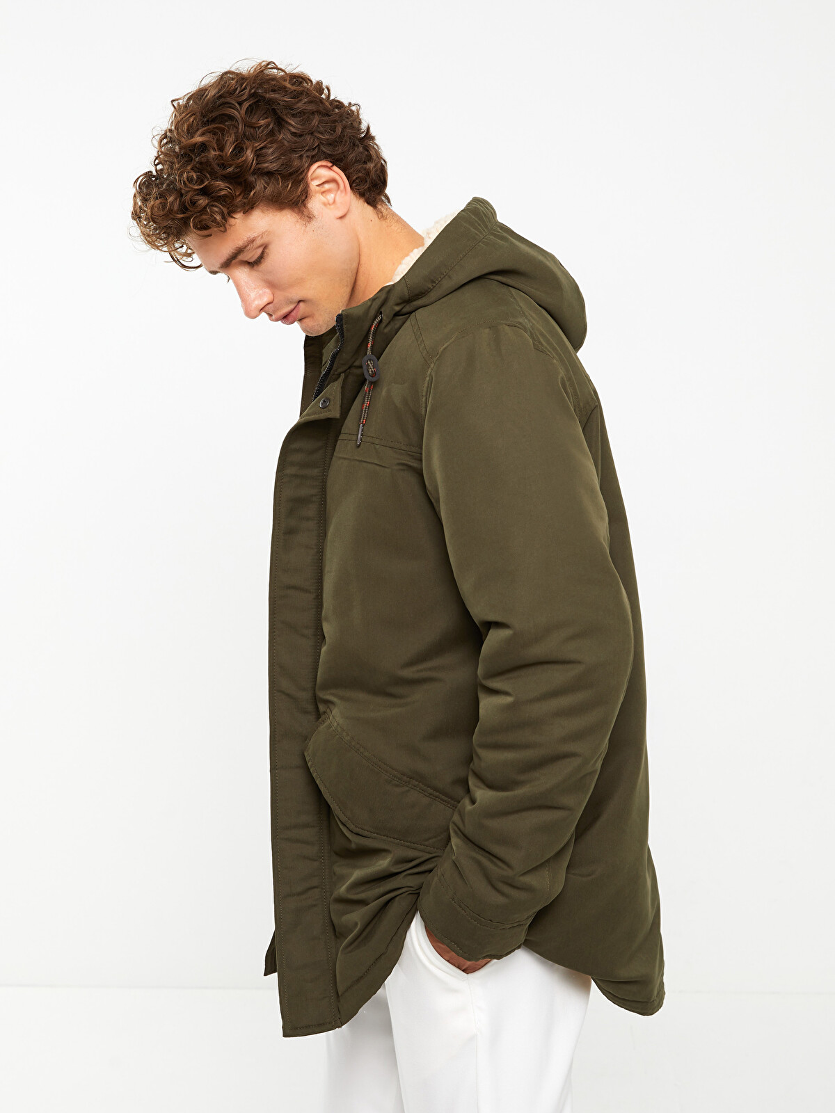 XSIDE Regular Fit Hooded Men's Parka - W27005Z8-HCZ - LC Waikiki