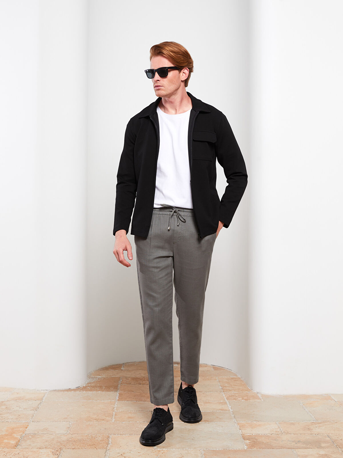 さくらい/john varvatos 46サイズ　wool 黒ピンストライ ssstein / シュタイン】WOOL SILK KNIT CREW NECK LS - BLACK