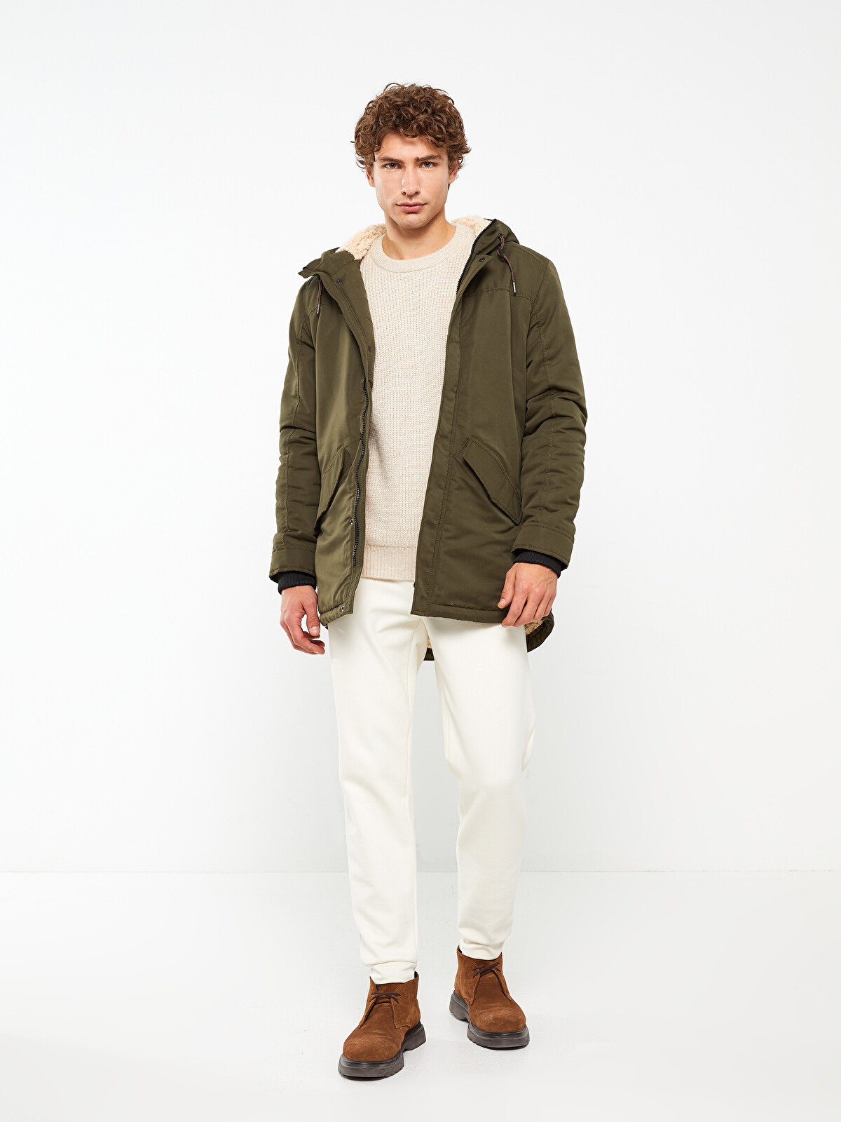 XSIDE Regular Fit Hooded Men's Parka - W27662Z8-HCZ - LC Waikiki