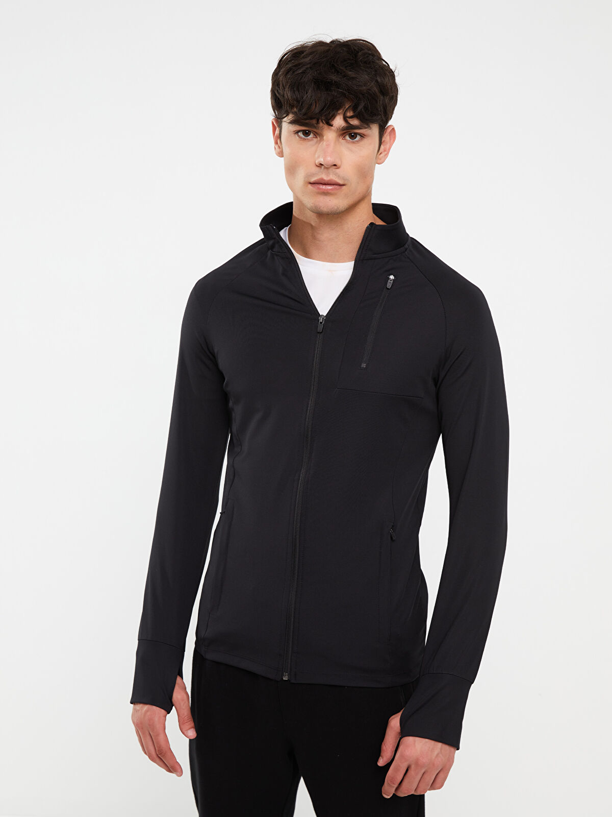 XSIDE ACTIVE Dik Yaka Uzun Kollu Erkek Spor Hırka - W28416Z8-CVL | LCW