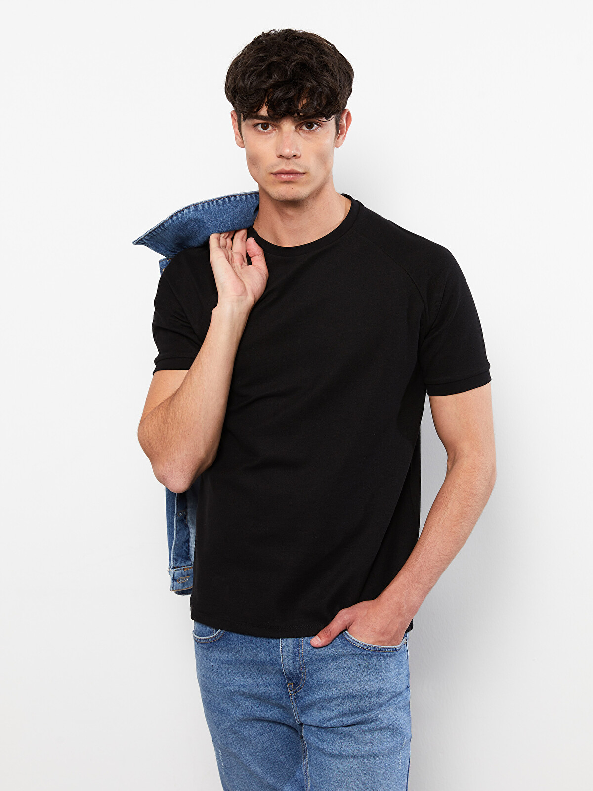 XSIDE Crew Neck Short Sleeve Men's T-shirt - W28641Z8-CVL | LC Waikiki