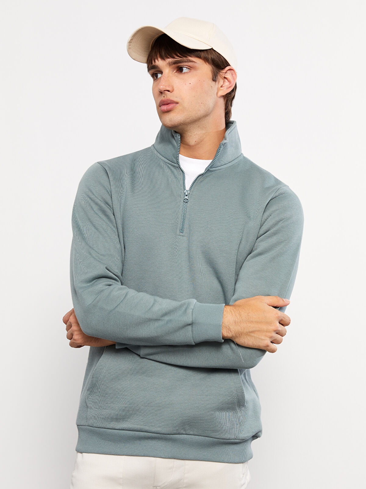 ほぼ未使用品Ground y ZIP-UP STANDING COLLAR ZIP-UP STANDING COLLAR LONG SHIRT