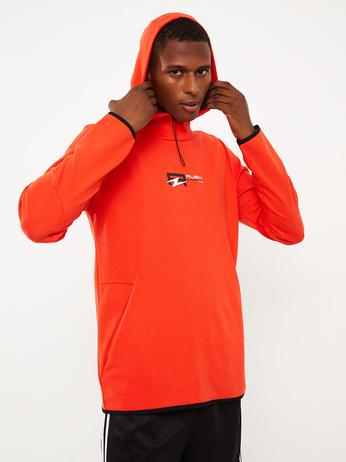 XSIDE ACTIVE Hooded Long Sleeve Printed Men's Sports Hoodie