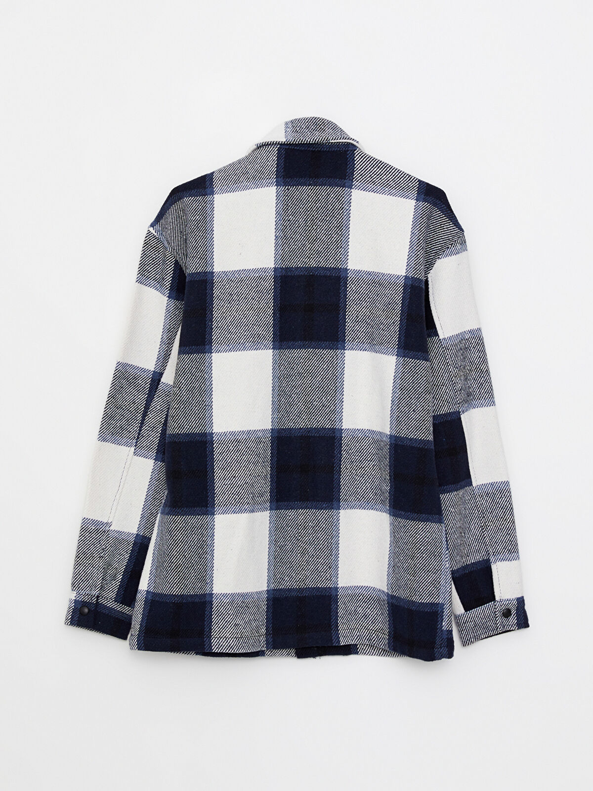 いーぬ LCW Casual Relaxed Fit Shirt Neck Plaid Men's Coat -W28910Z8