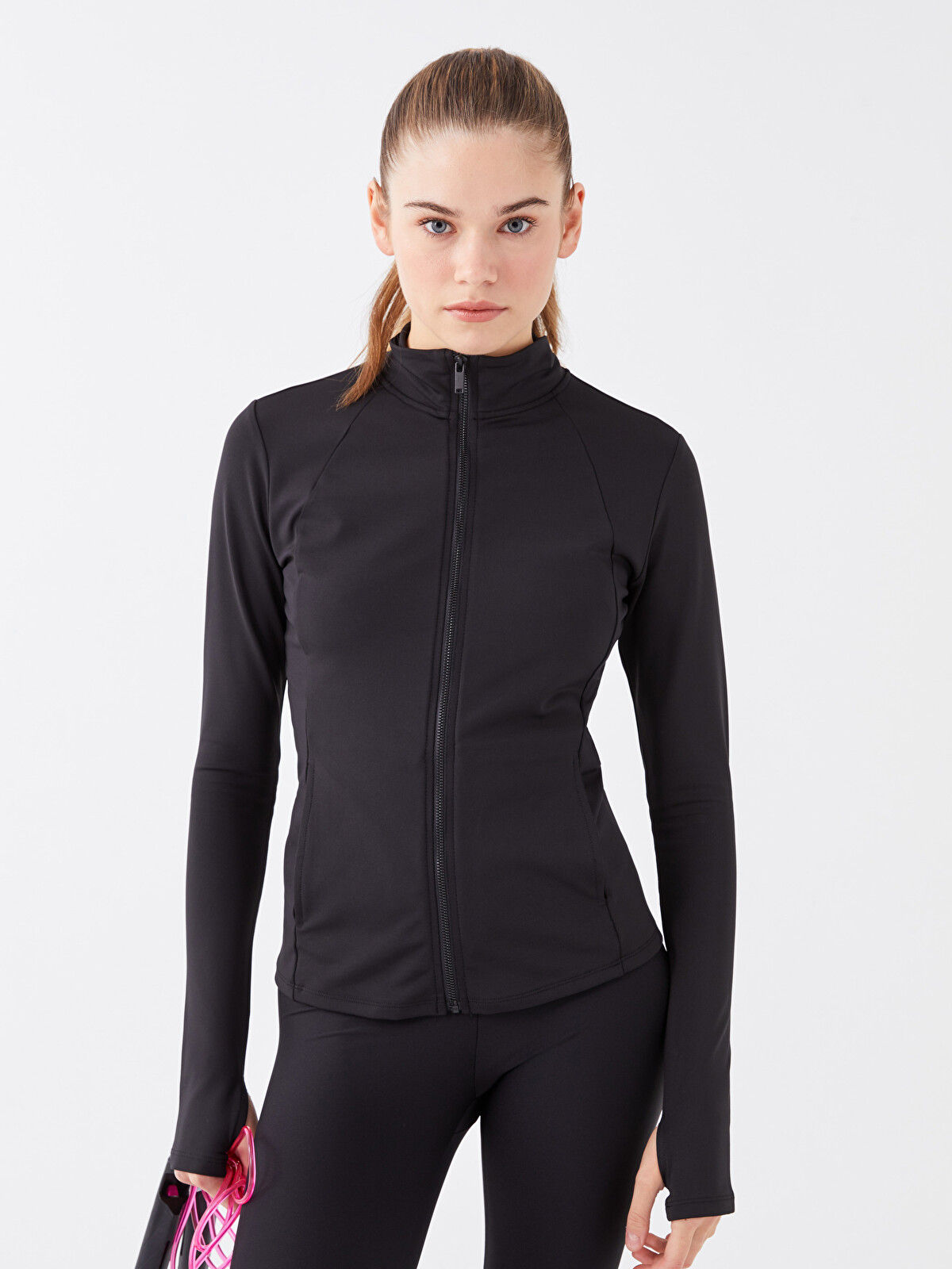 XSIDE ACTIVE Siyah Dik Yaka Kadın Spor Hırka - W29645Z8-RQN | LCW