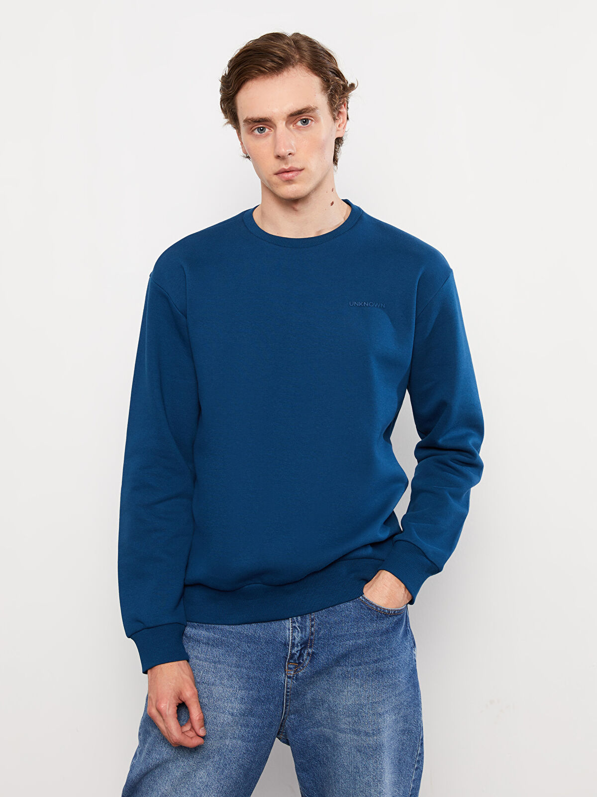 XSIDE Crew Neck Long Sleeve Embroidered Men's Thick