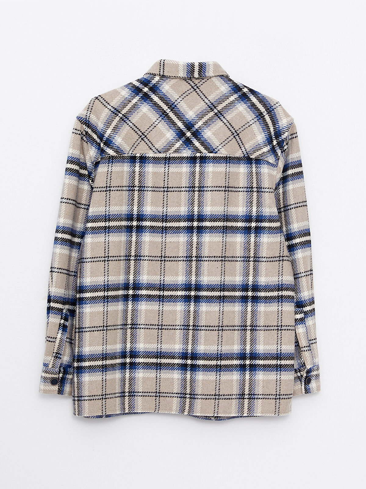 XSIDE Comfortable Fit Long Sleeve Plaid Men's Shirt Jacket