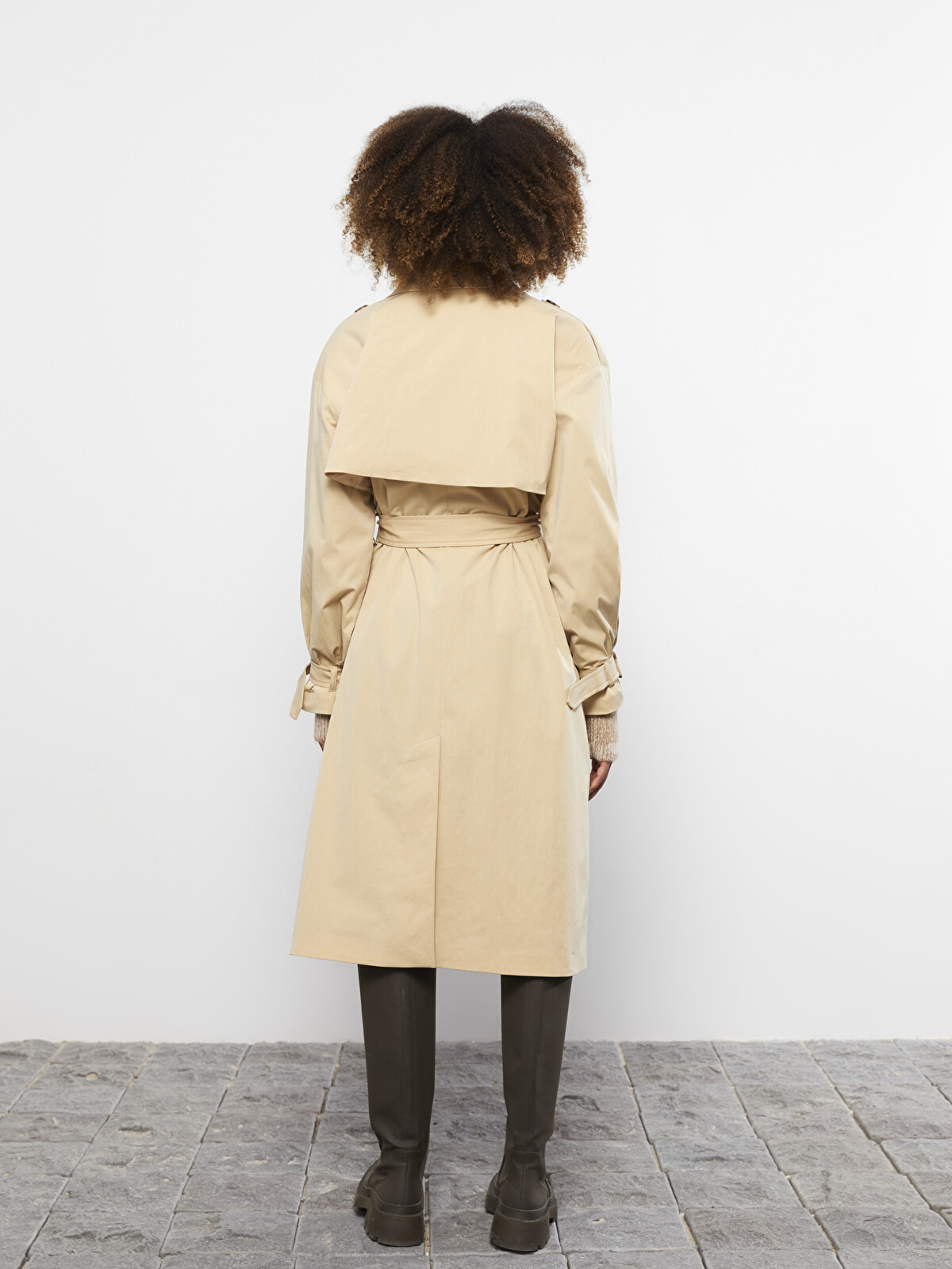 LCW Vision Jacket Collar Regular Long Sleeve Women's Trench Coat