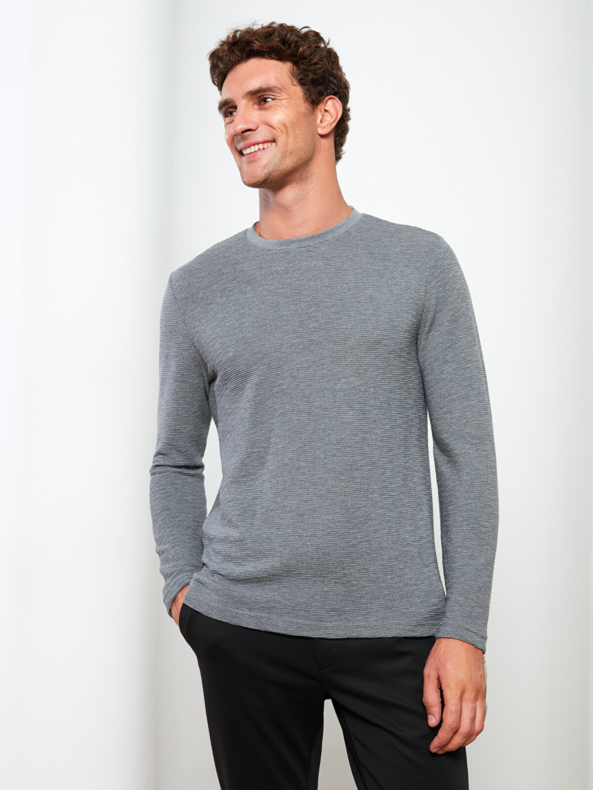 SOUTHBLUE Crew Neck Long Sleeve Men's T-Shirt - W2AR91Z8-EEZ - LC
