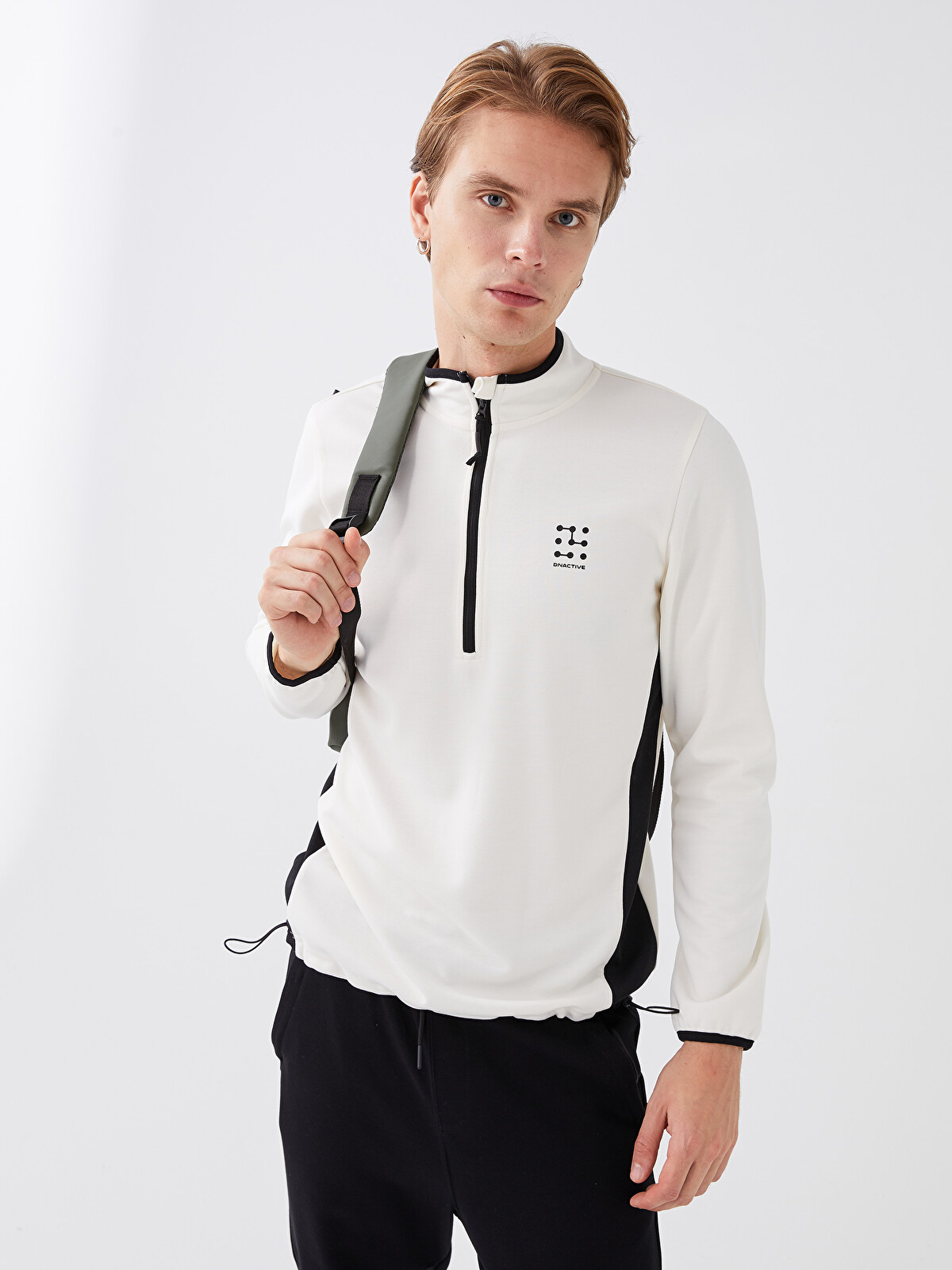XSIDE ACTIVE High Collar Long Sleeve Printed Men's Sports Hoodie