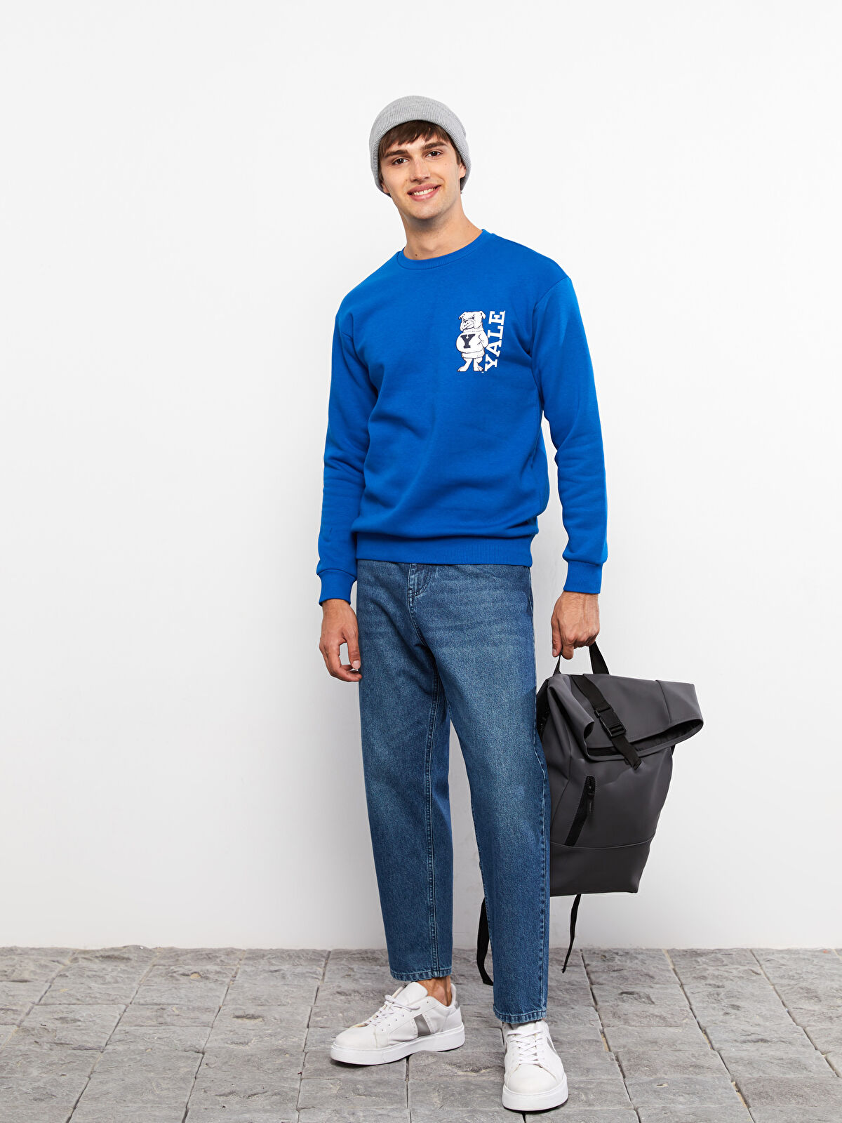 XSIDE Crew Neck Long Sleeve Yale University Printed Men's