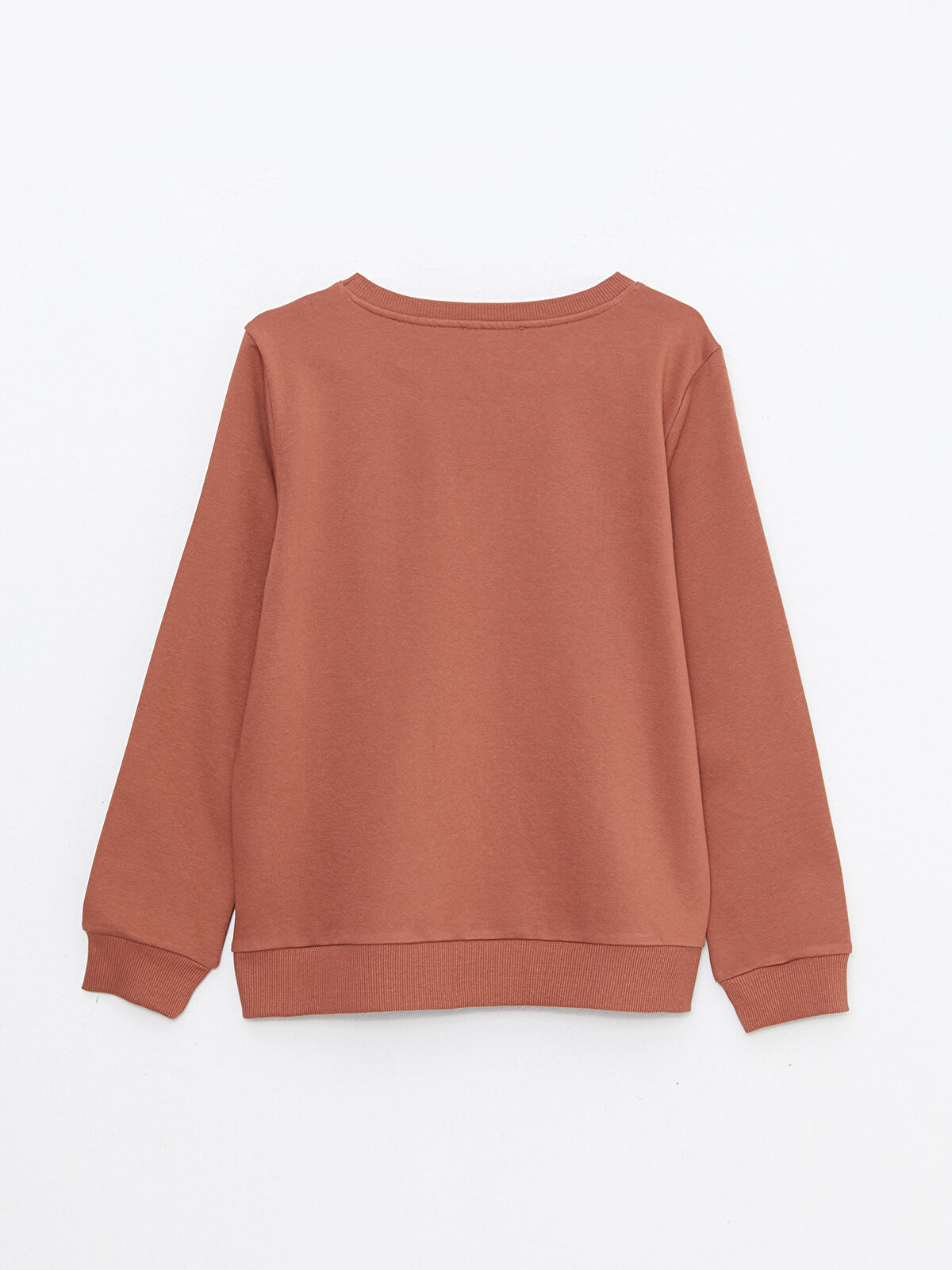 ★ ★ Women's Brown Hero Monologo Crew Neck Short LCW Vision Crew Neck Printed Women's Thick Sweatshirt