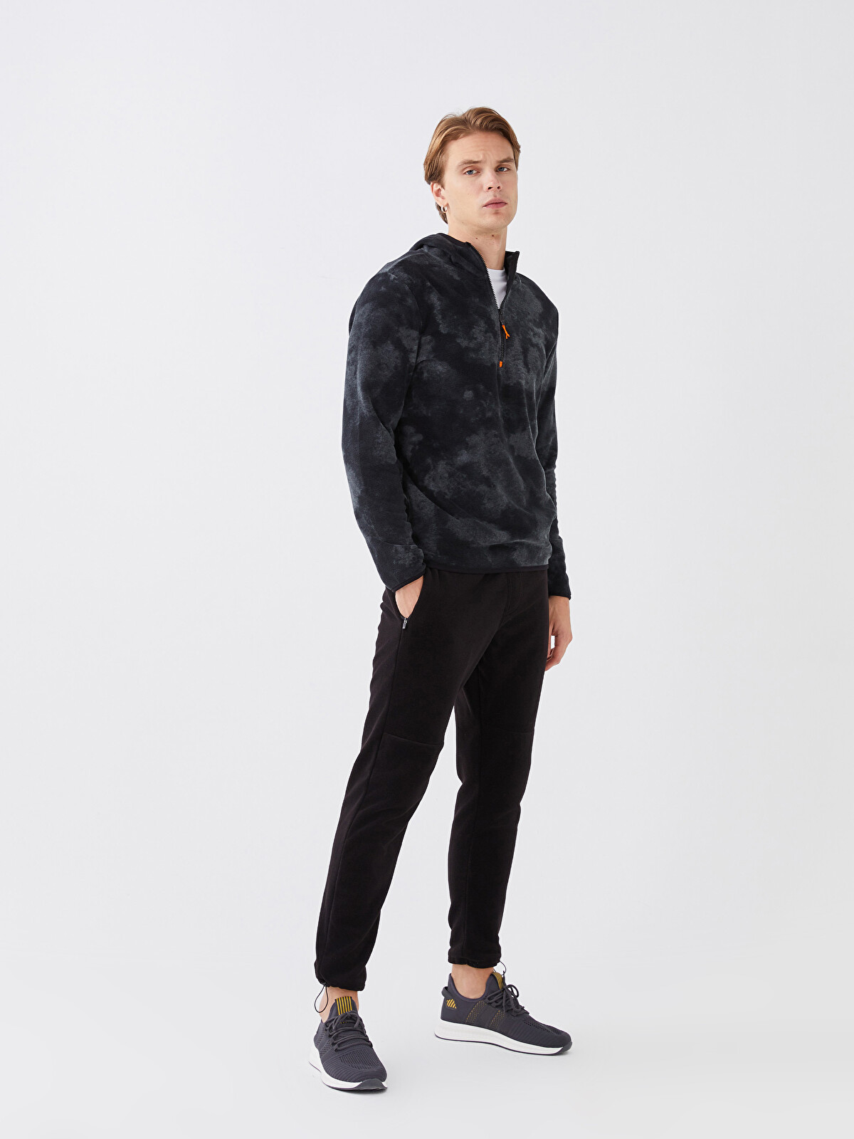 XSIDE ACTIVE Uzun Kollu Desenli Polar Erkek Hoodie - W2CY24Z8-LQJ