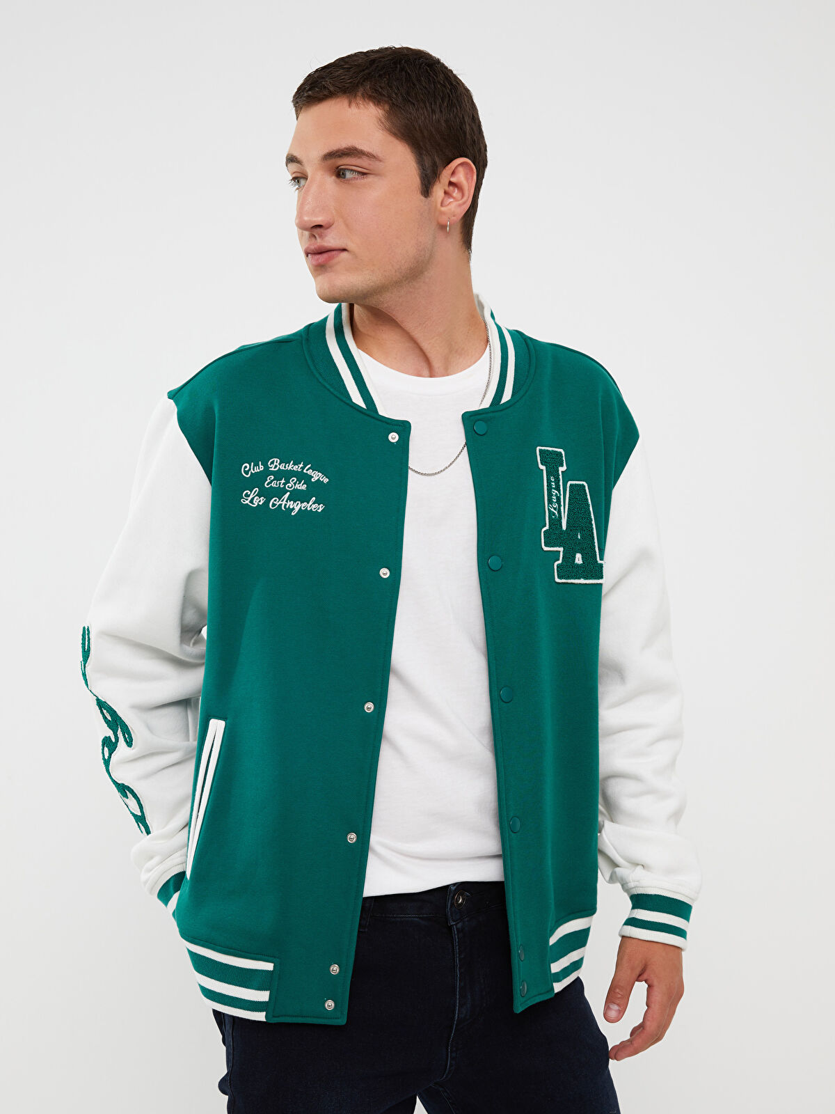 XSIDE Standard Fit Long Sleeve Men's College Jacket